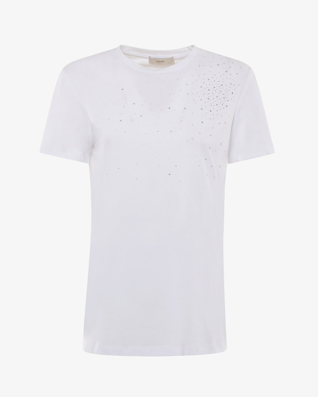 T-shirt in cotone con strass