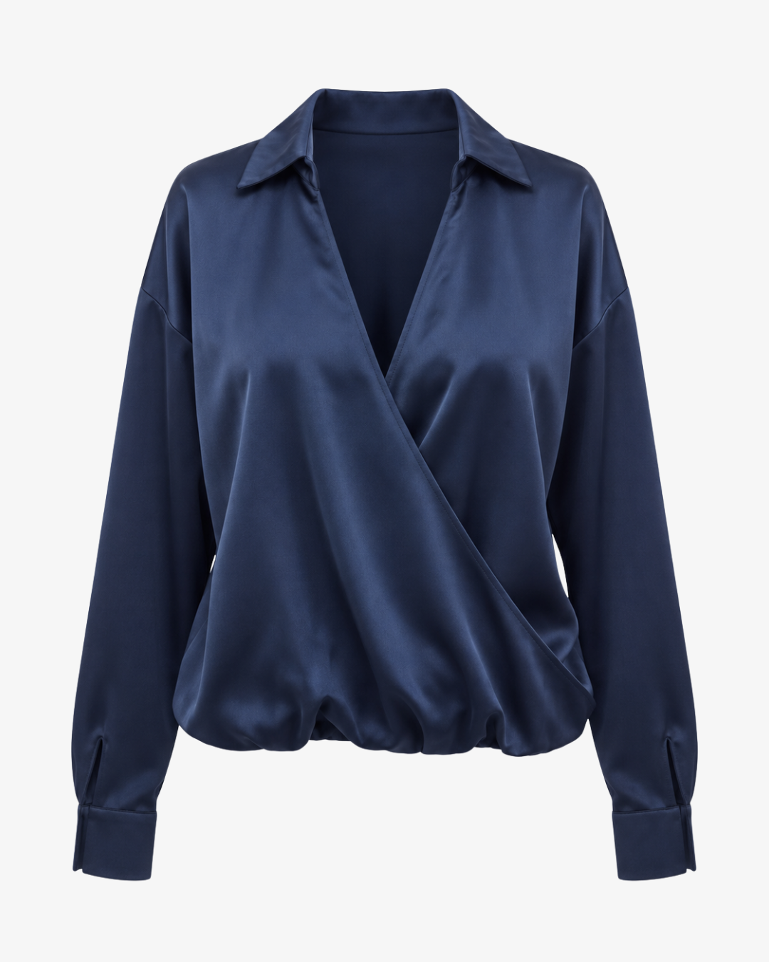 Blusa incrociata in satin