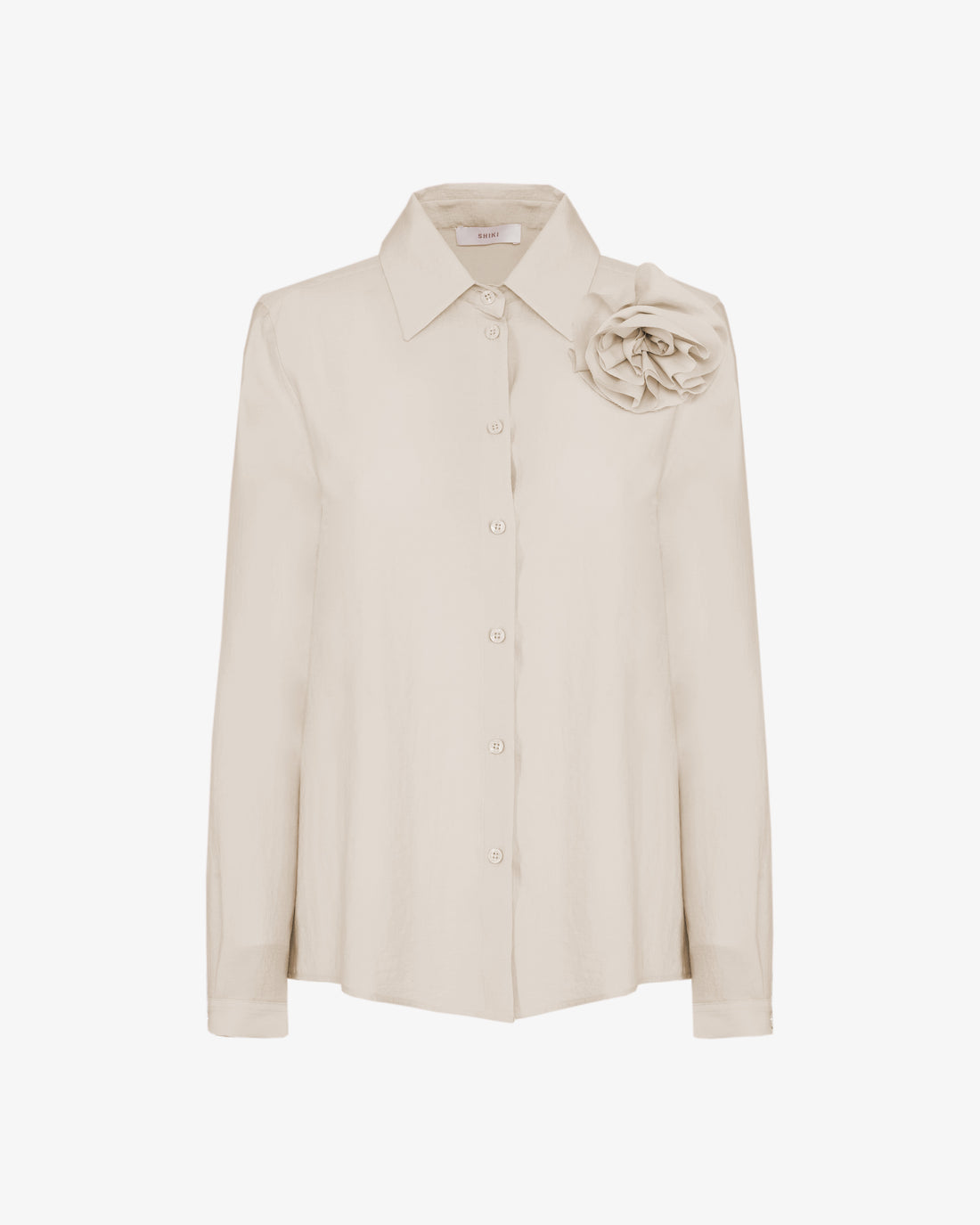 Camicia con applicazione floreale