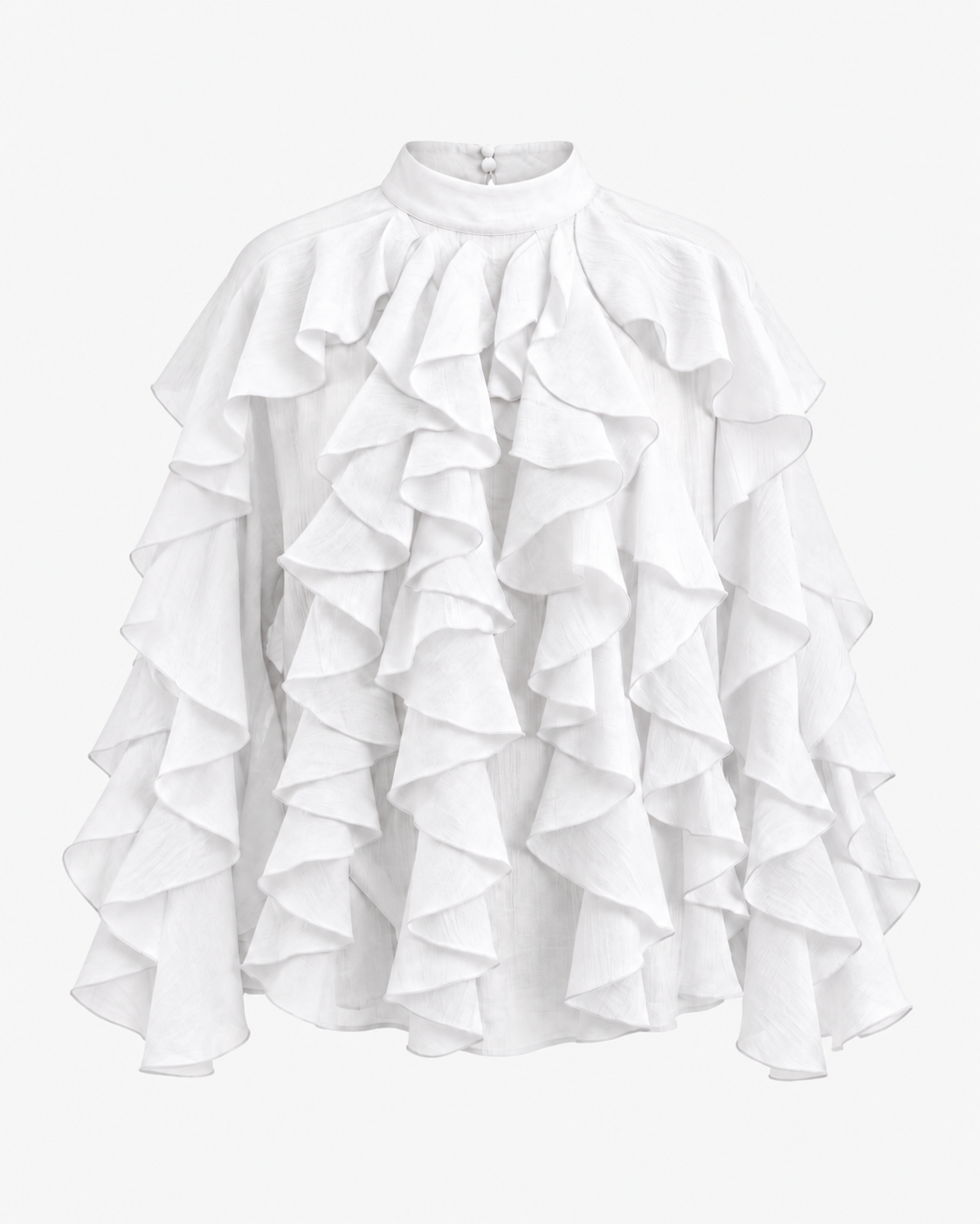 Blusa con rouches a maniche lunghe
