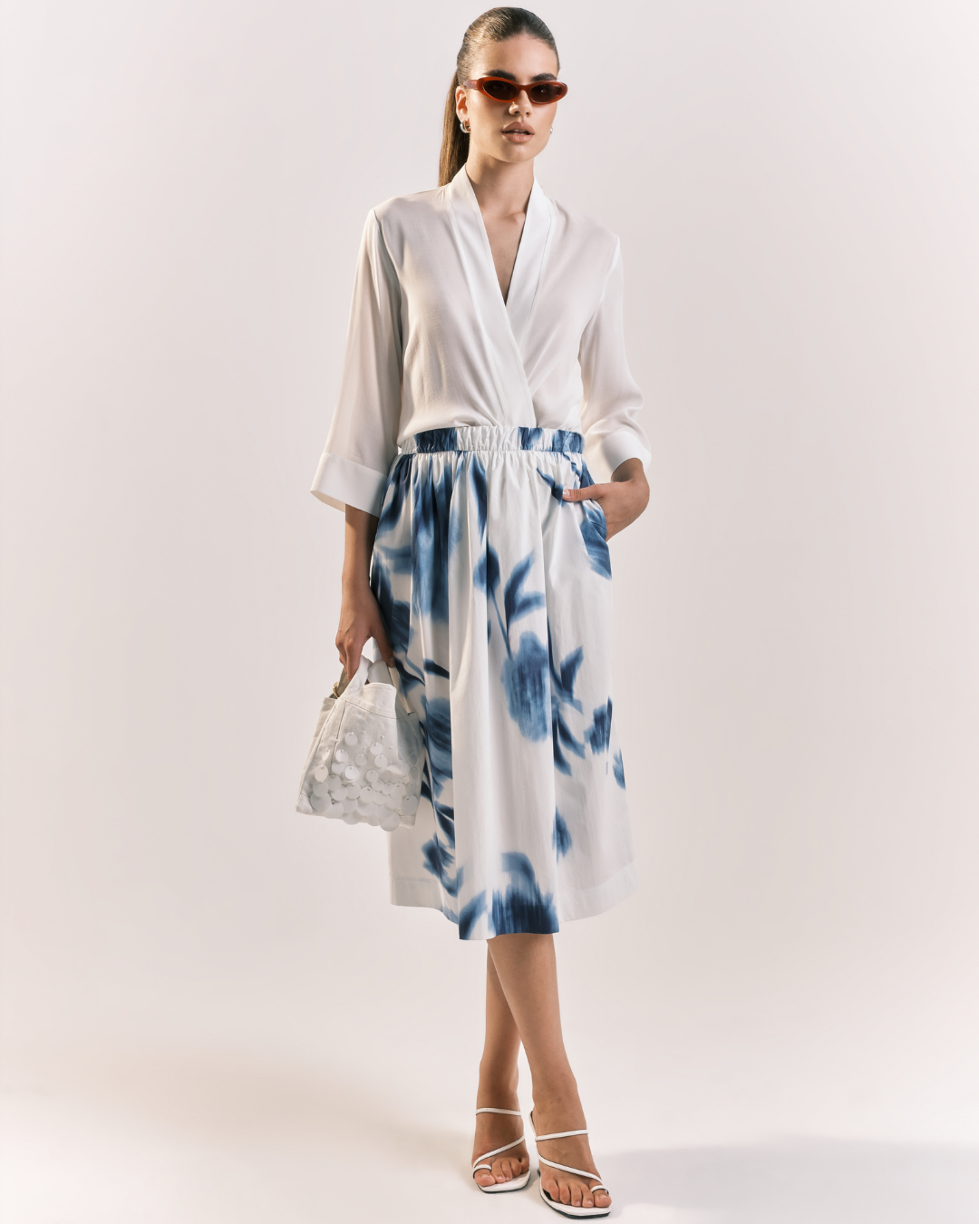 Blusa con scollo a V