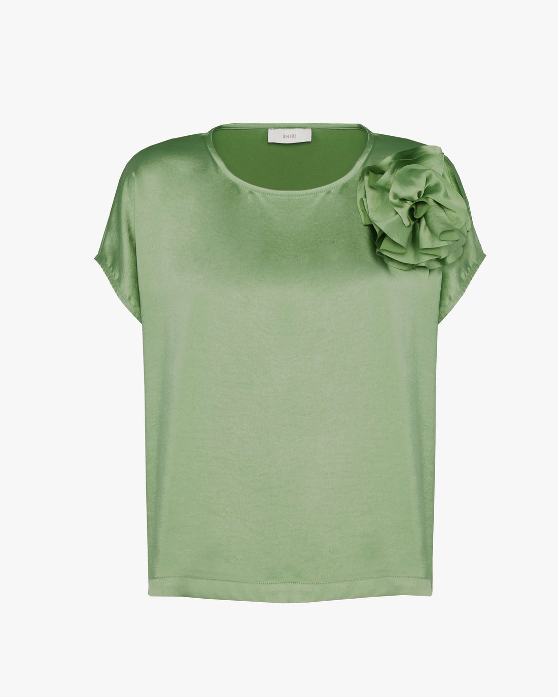 T-shirt con maxi applicazione sulla spalla