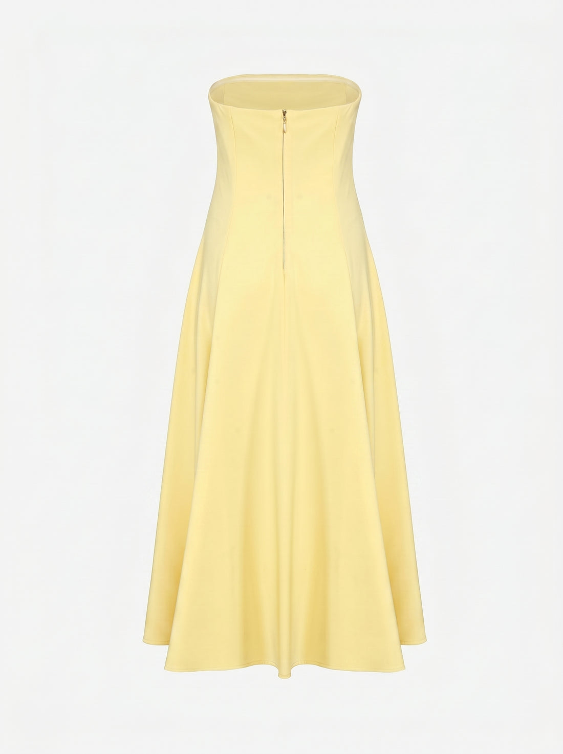Abito bustier con gonna ampia