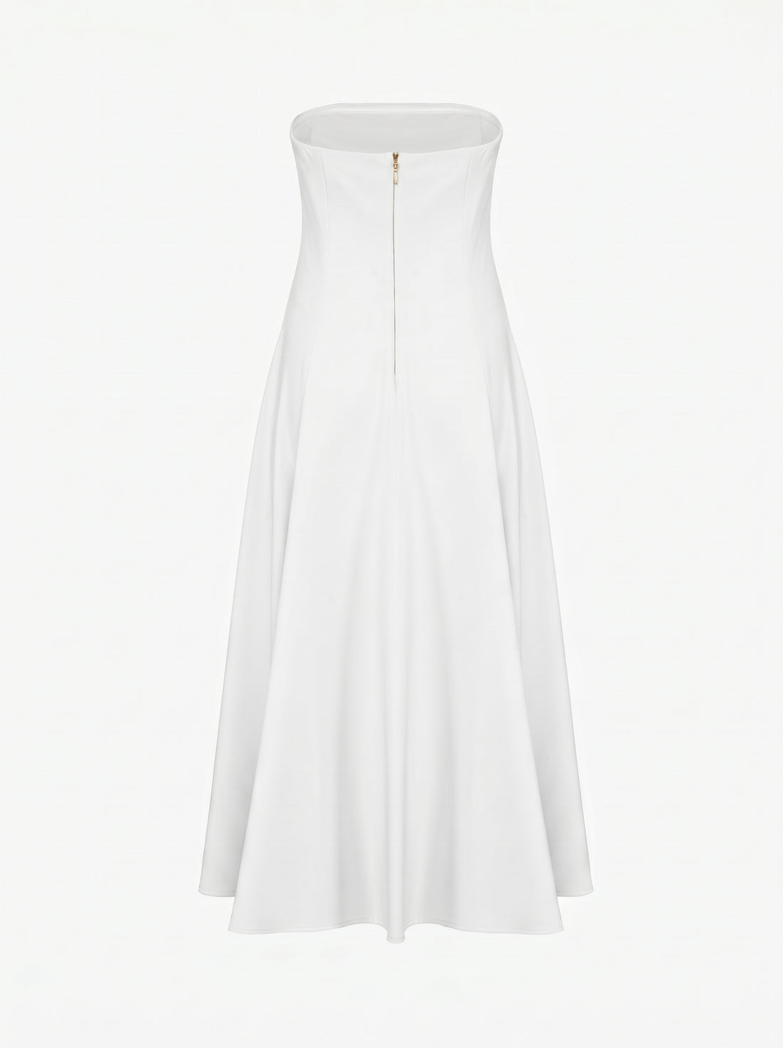Abito bustier con gonna ampia