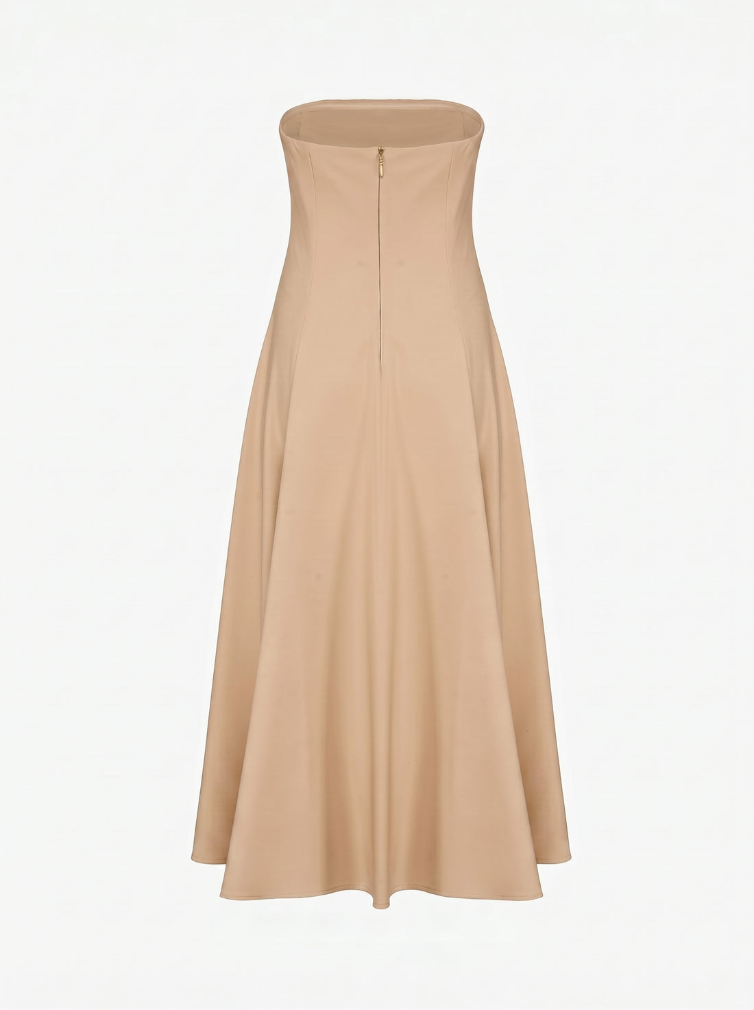 Abito bustier con gonna ampia