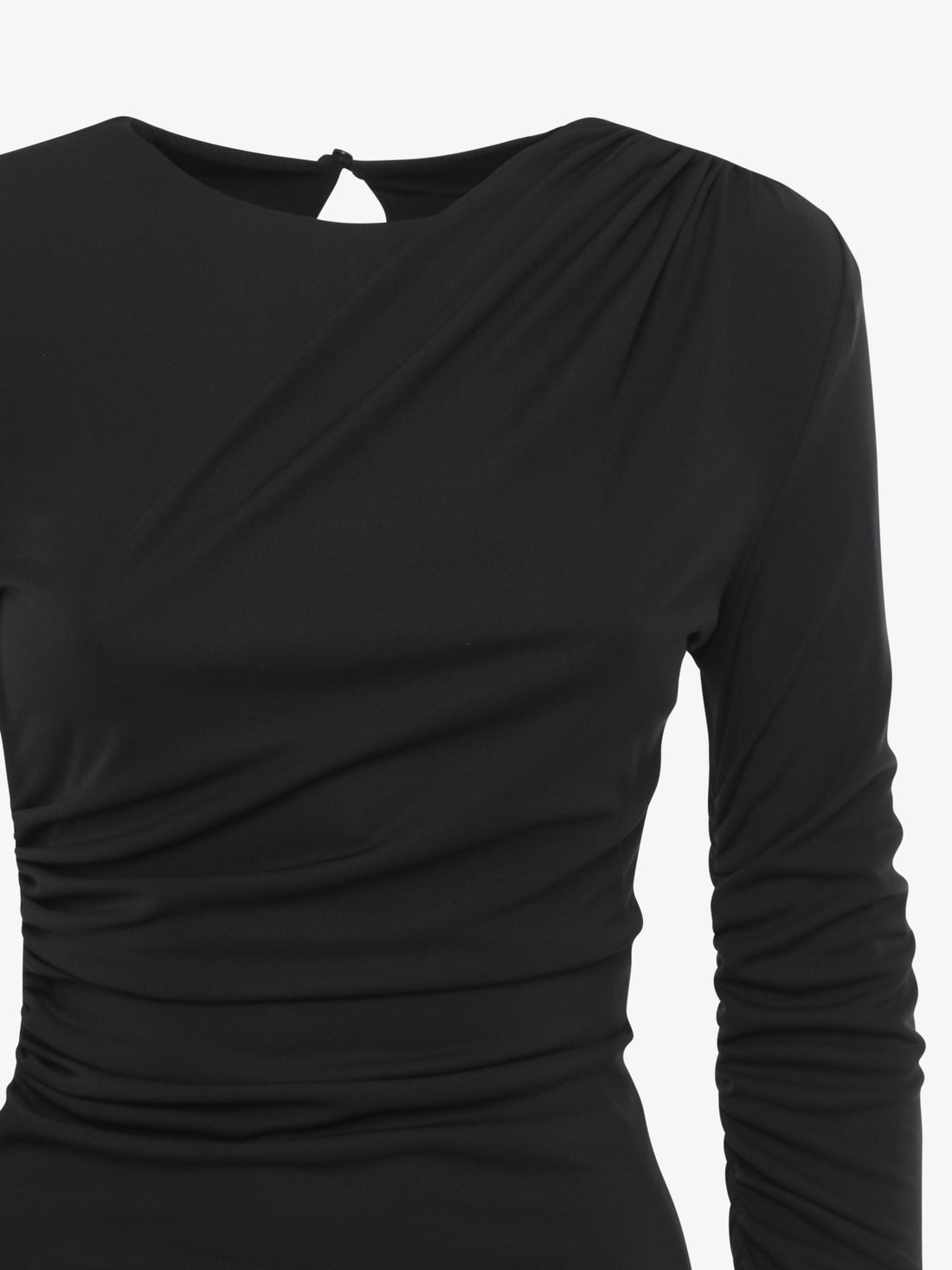 Body accollato maniche lunghe in jersey con spalline