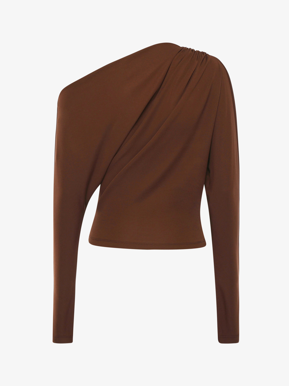 Top con scollattura asimmetrica in jersey