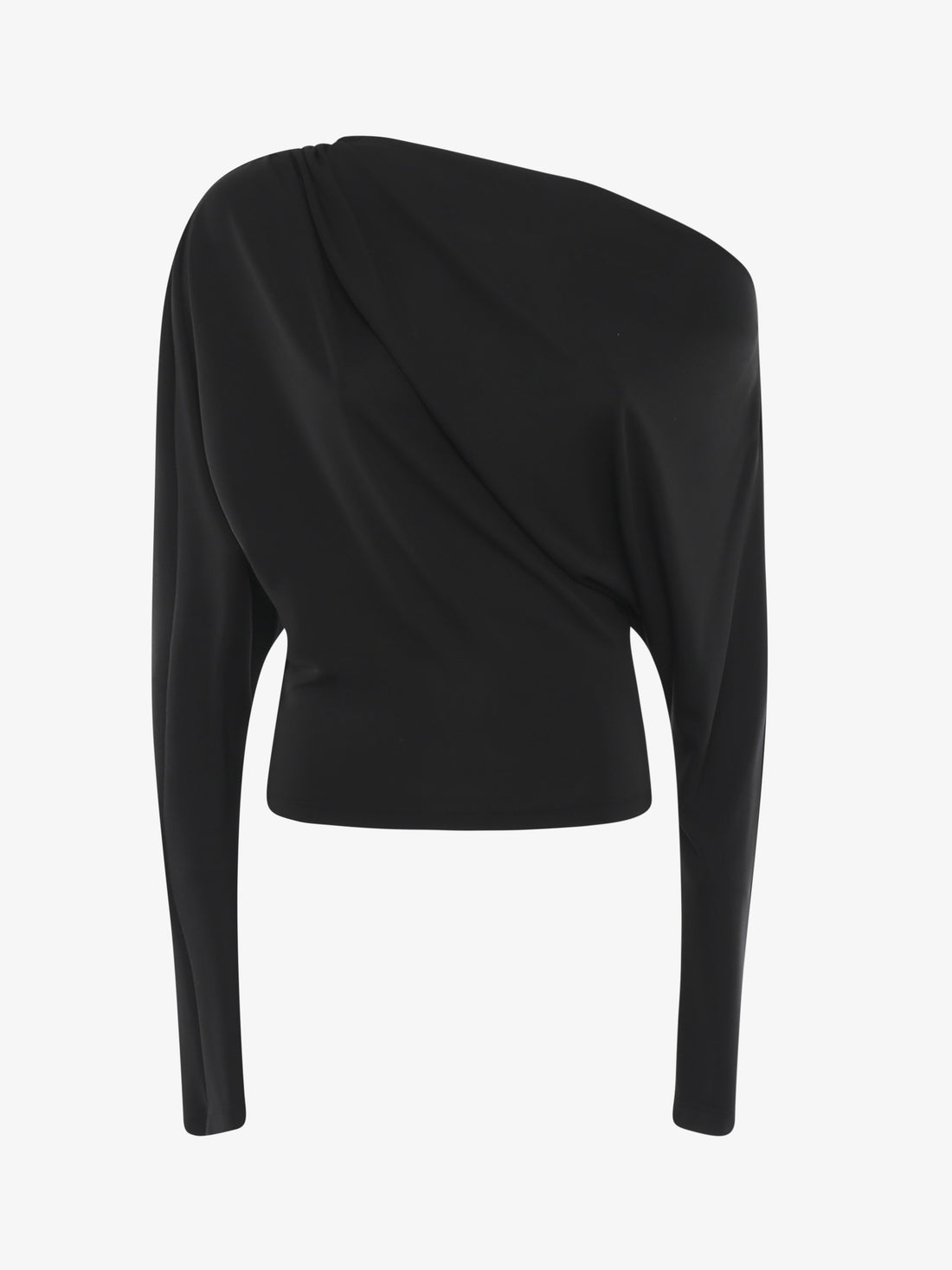 Top con scollattura asimmetrica in jersey