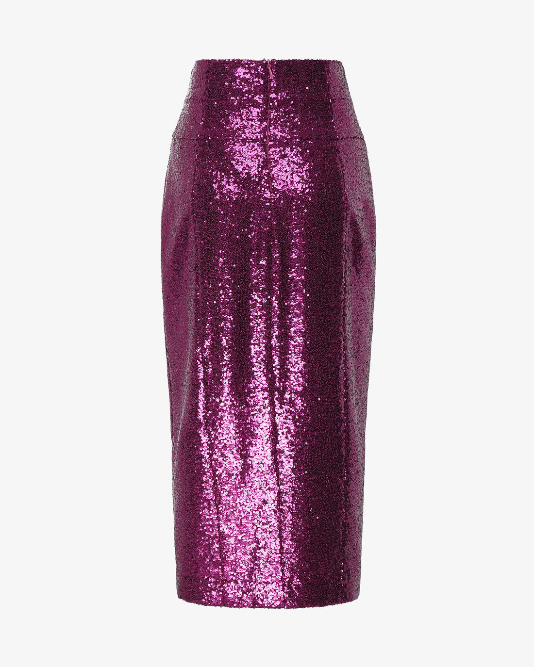 Gonna midi in paillettes a vita alta con spacco