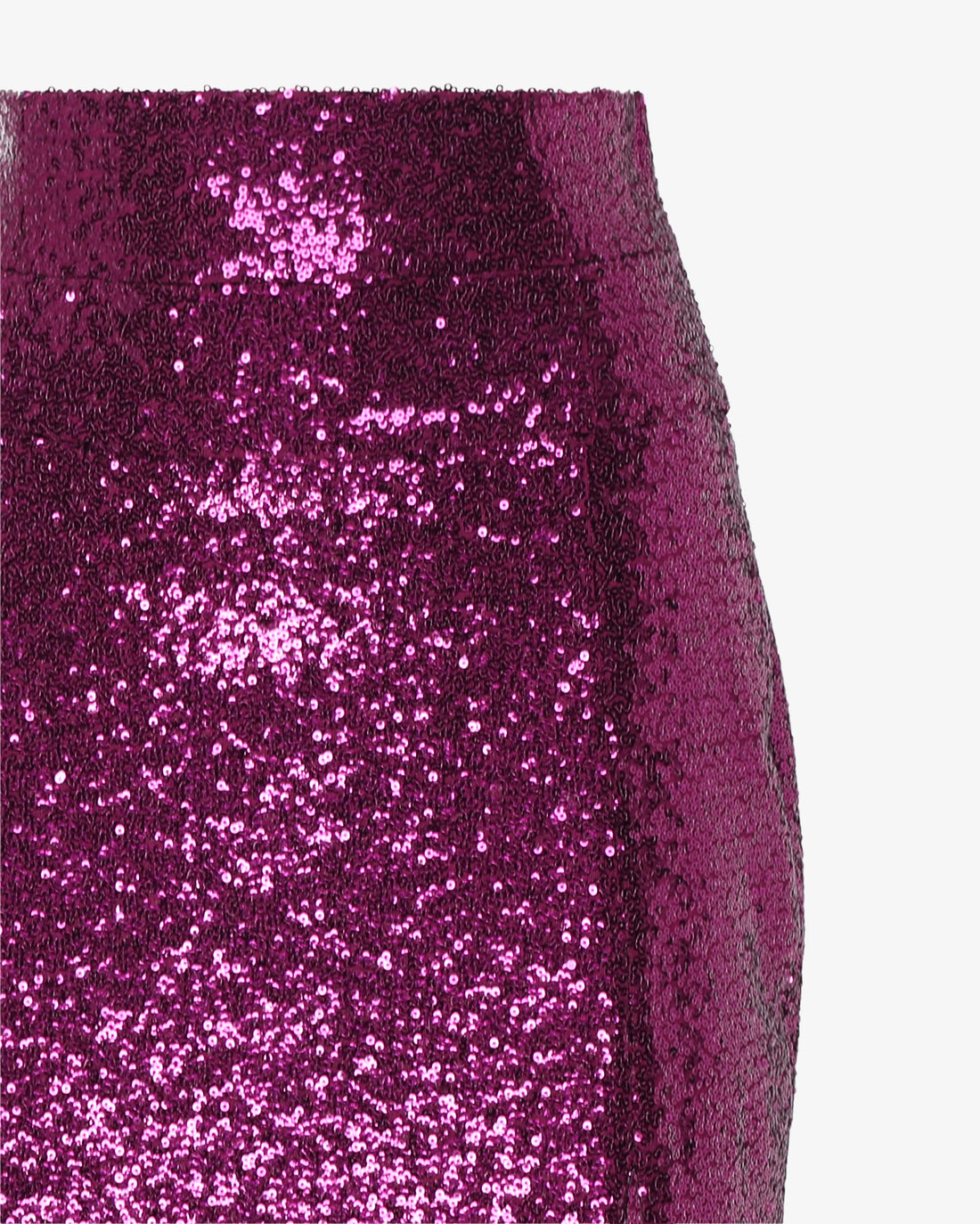 Gonna midi in paillettes a vita alta con spacco