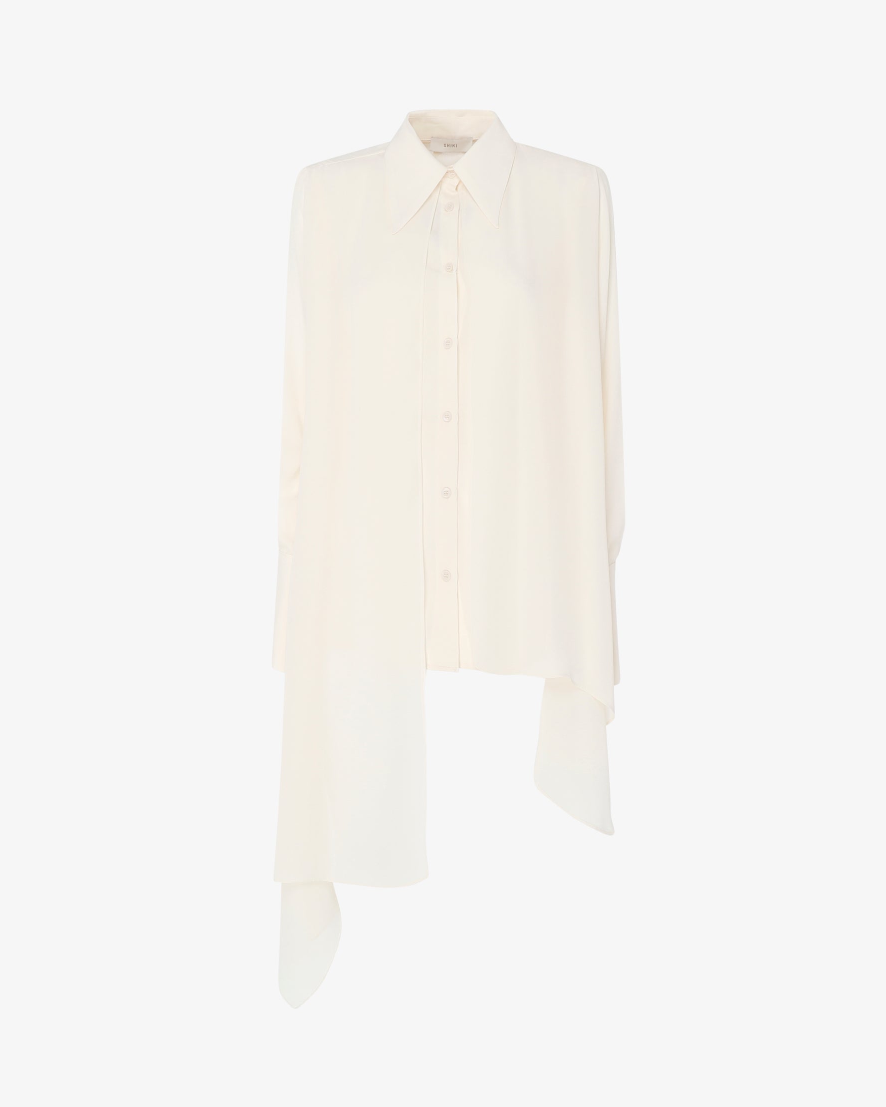 Camicia asimmetrica in georgette