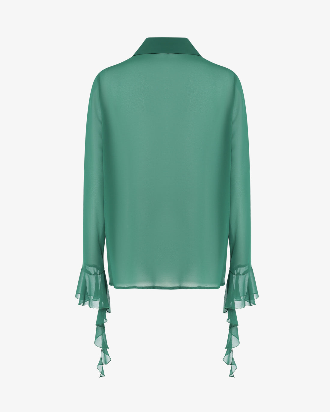Camicia con rouches in georgette