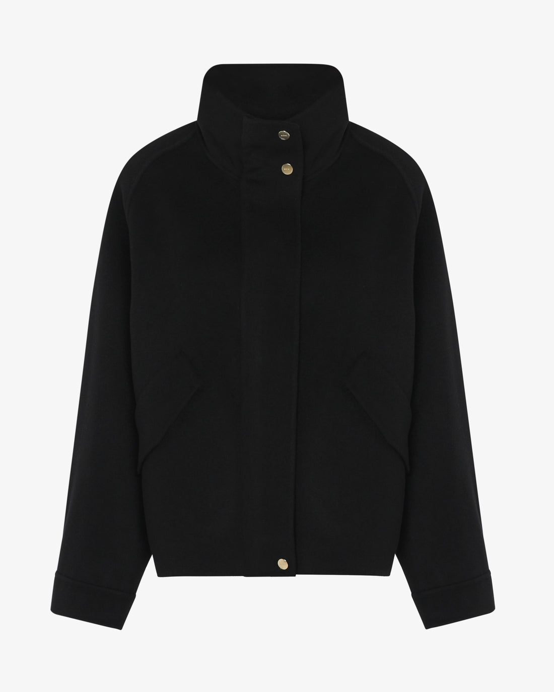 Giacca in panno con zip e tasconi