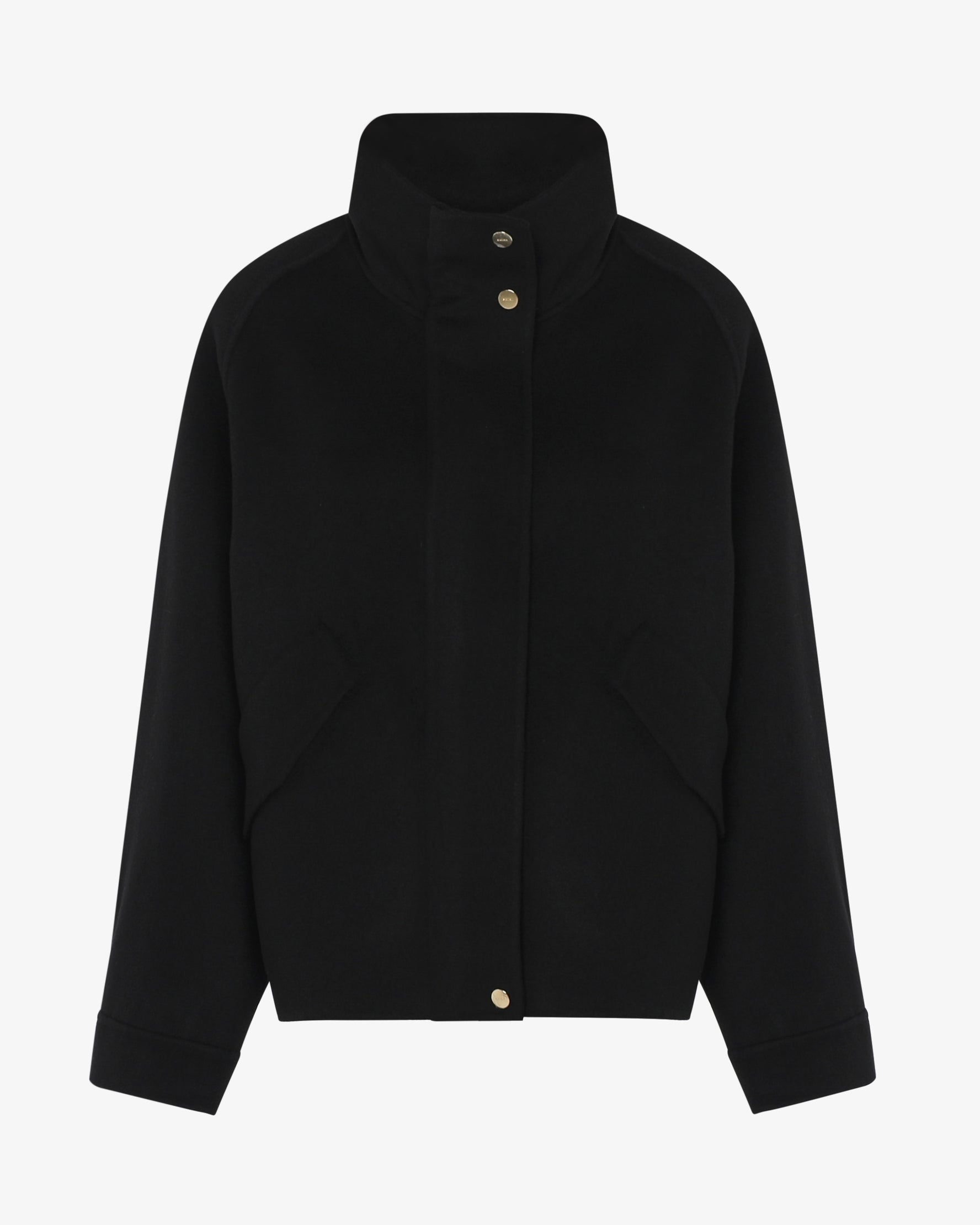 Giacca in panno con zip e tasconi