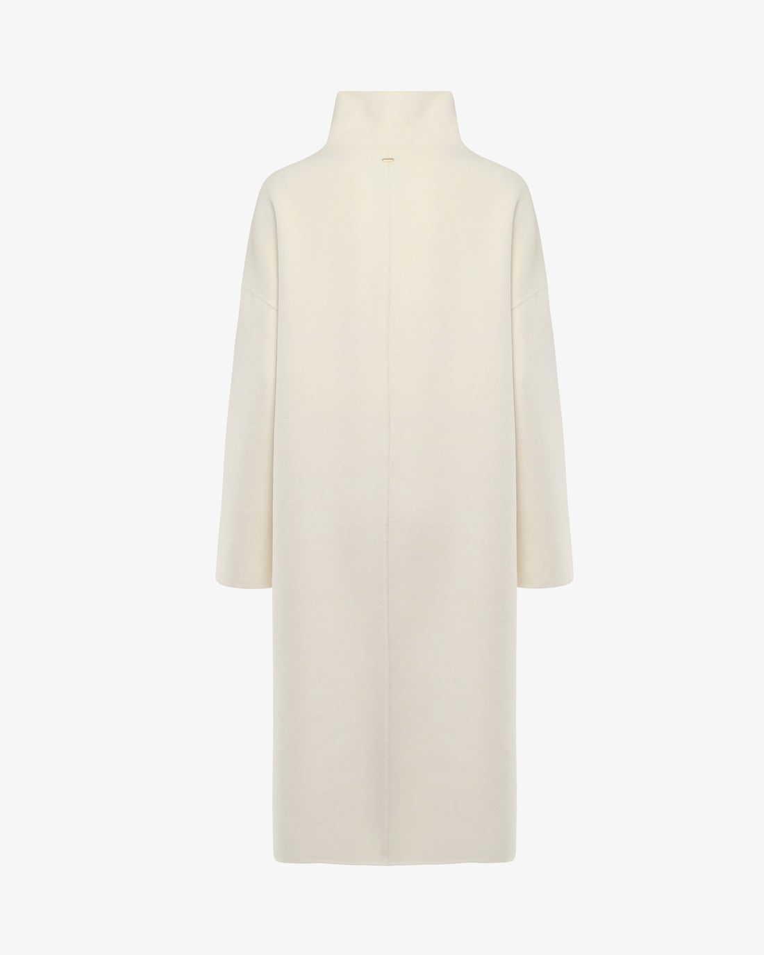 Cappotto di panno con collo alto e zip