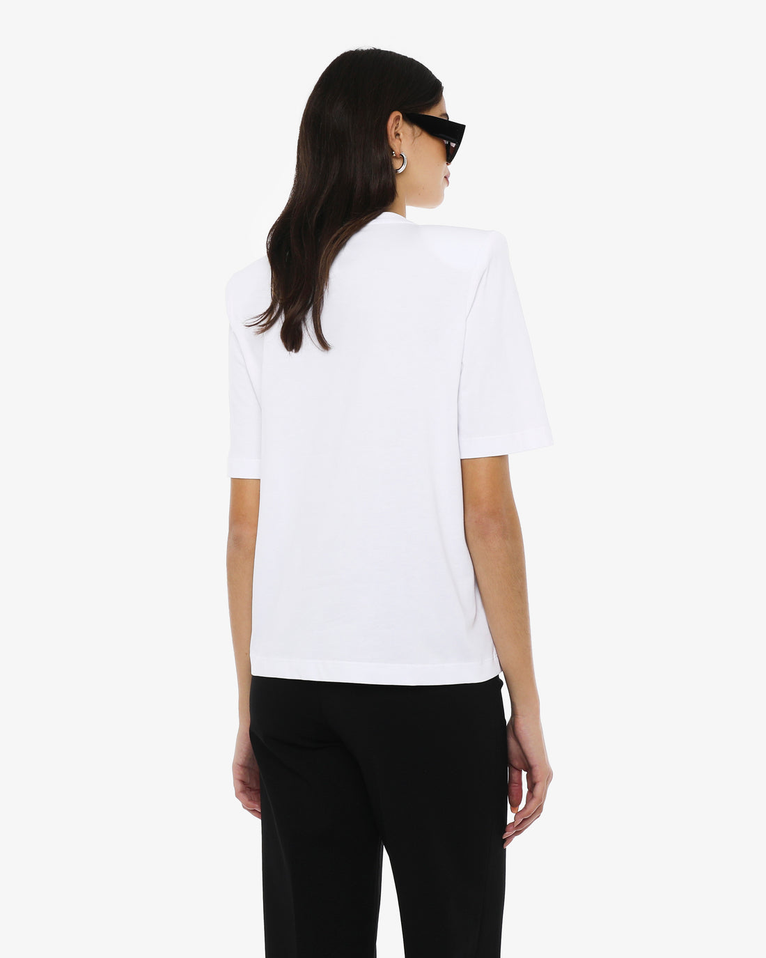 T-shirt in cotone con applicazione gioiello