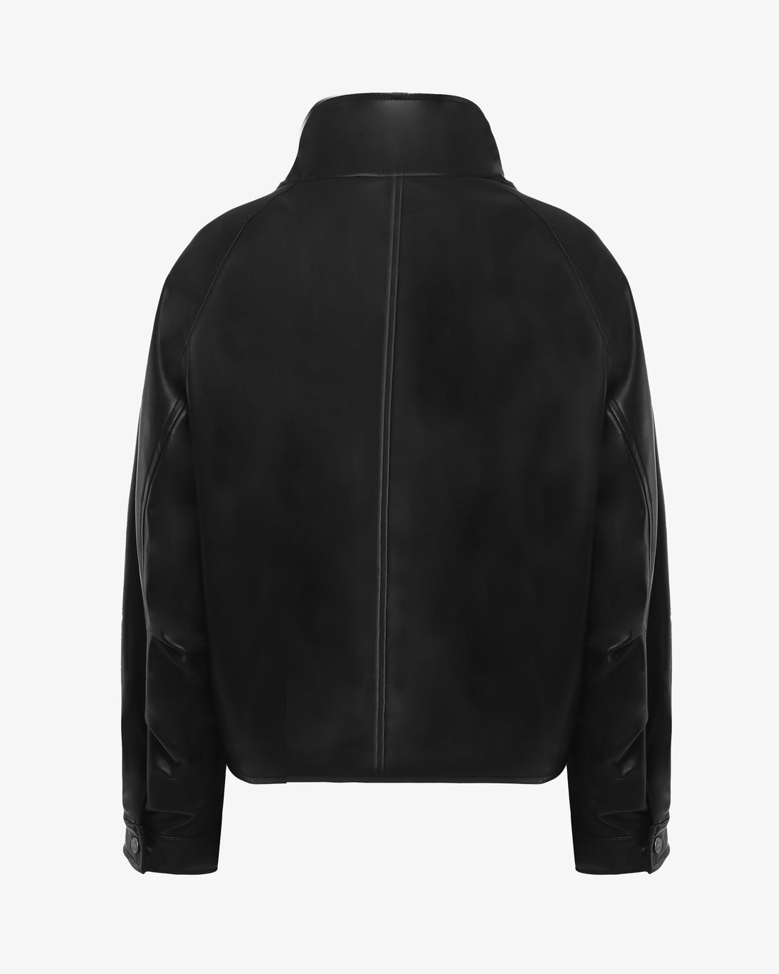 Giacca in ecopelle con zip e tasconi