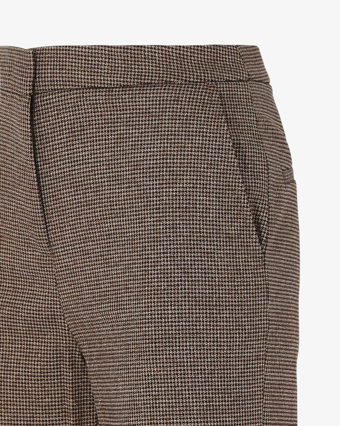 Pantaloni gamba dritta in manolana  pied de poule