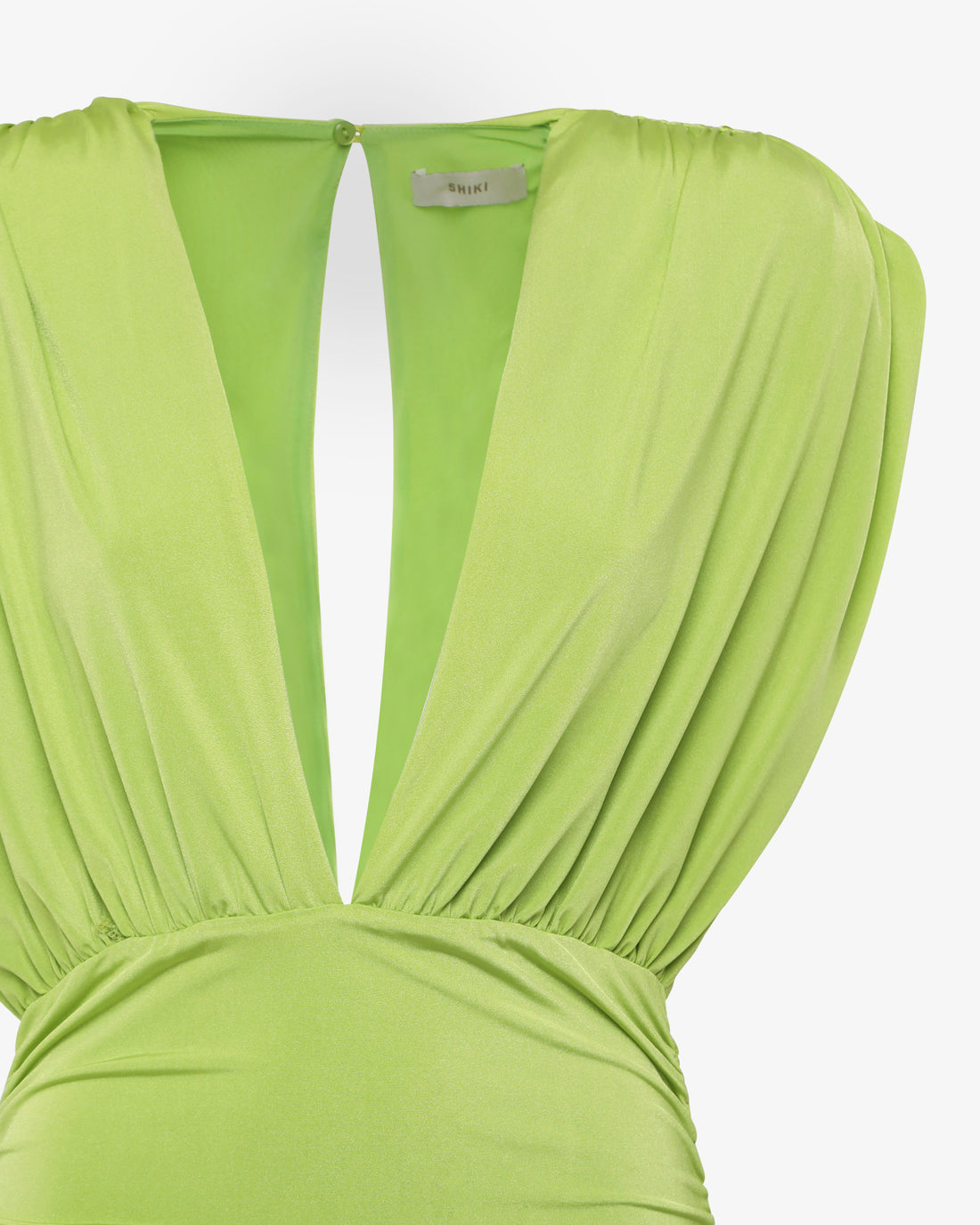 Abito mini drappeggiato con scollo V in jersey