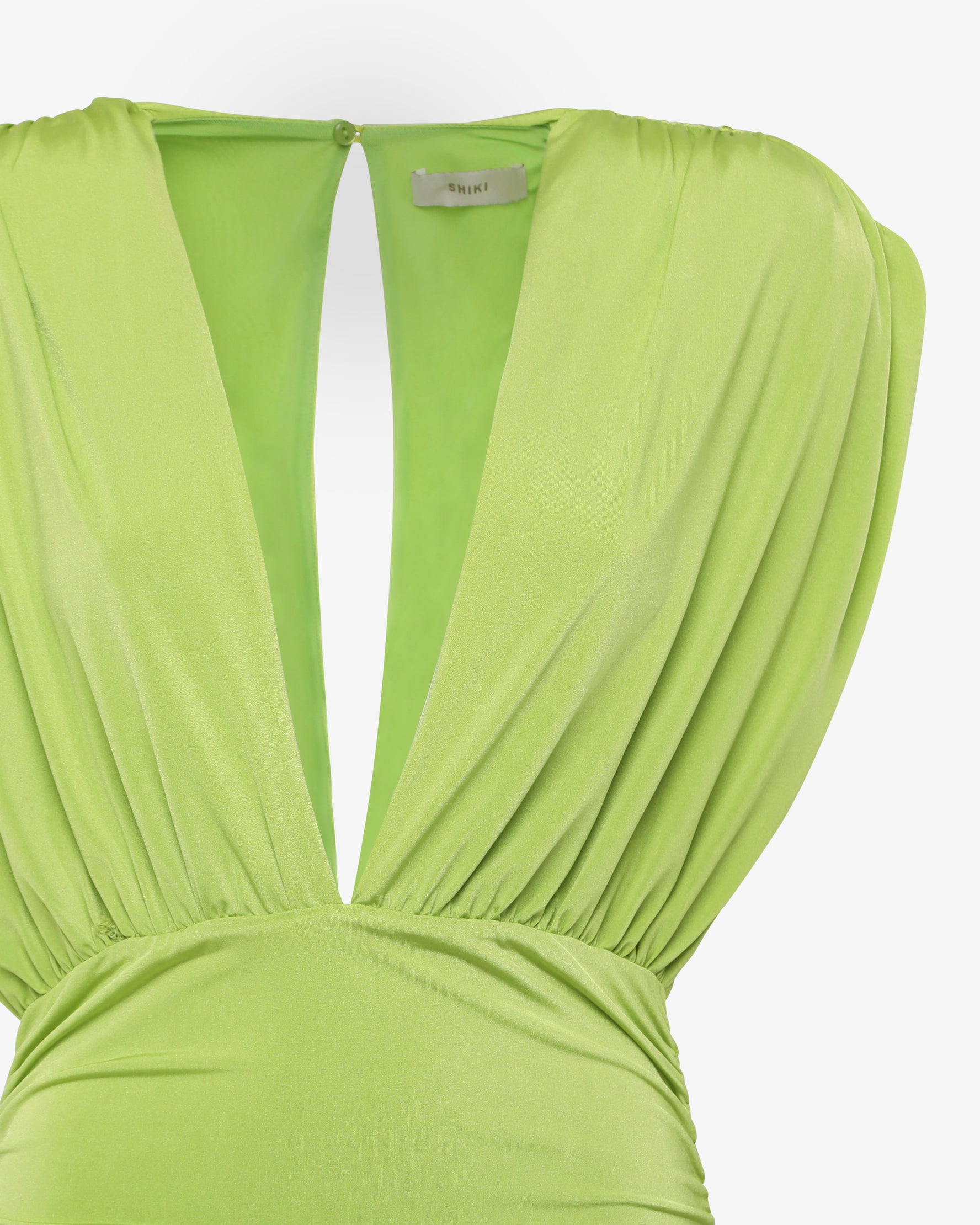 Abito mini drappeggiato con scollo V in jersey