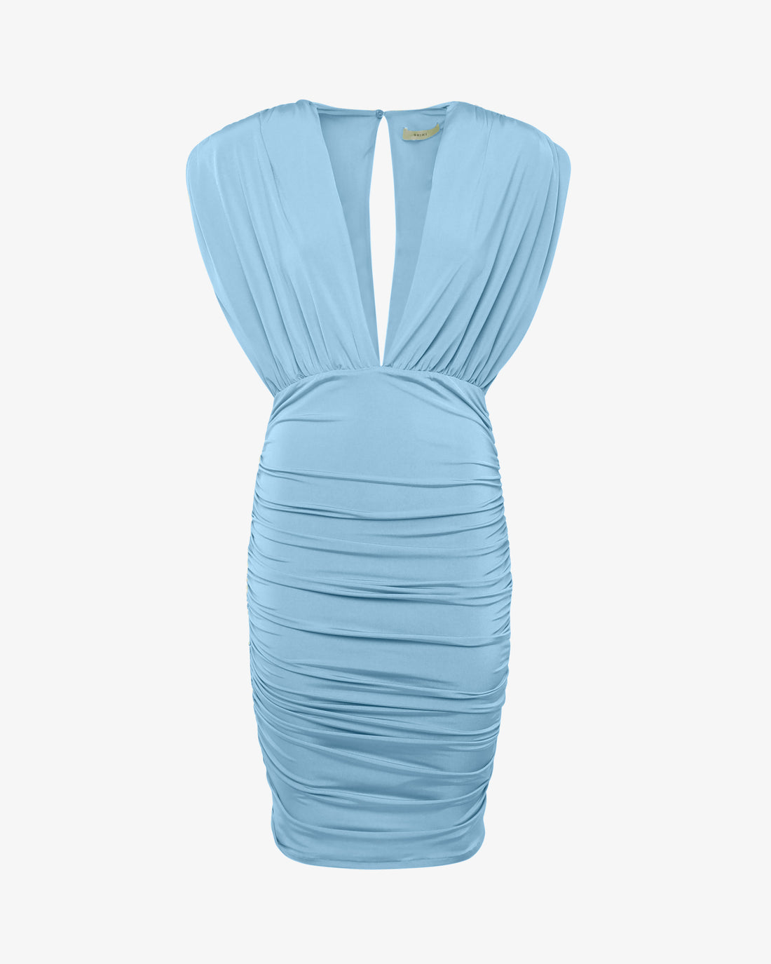 Abito mini drappeggiato con scollo V in jersey