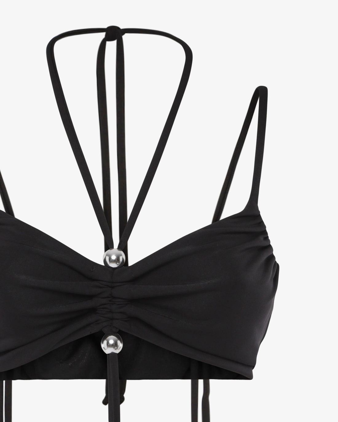 Crop top con arricciatura in jersey