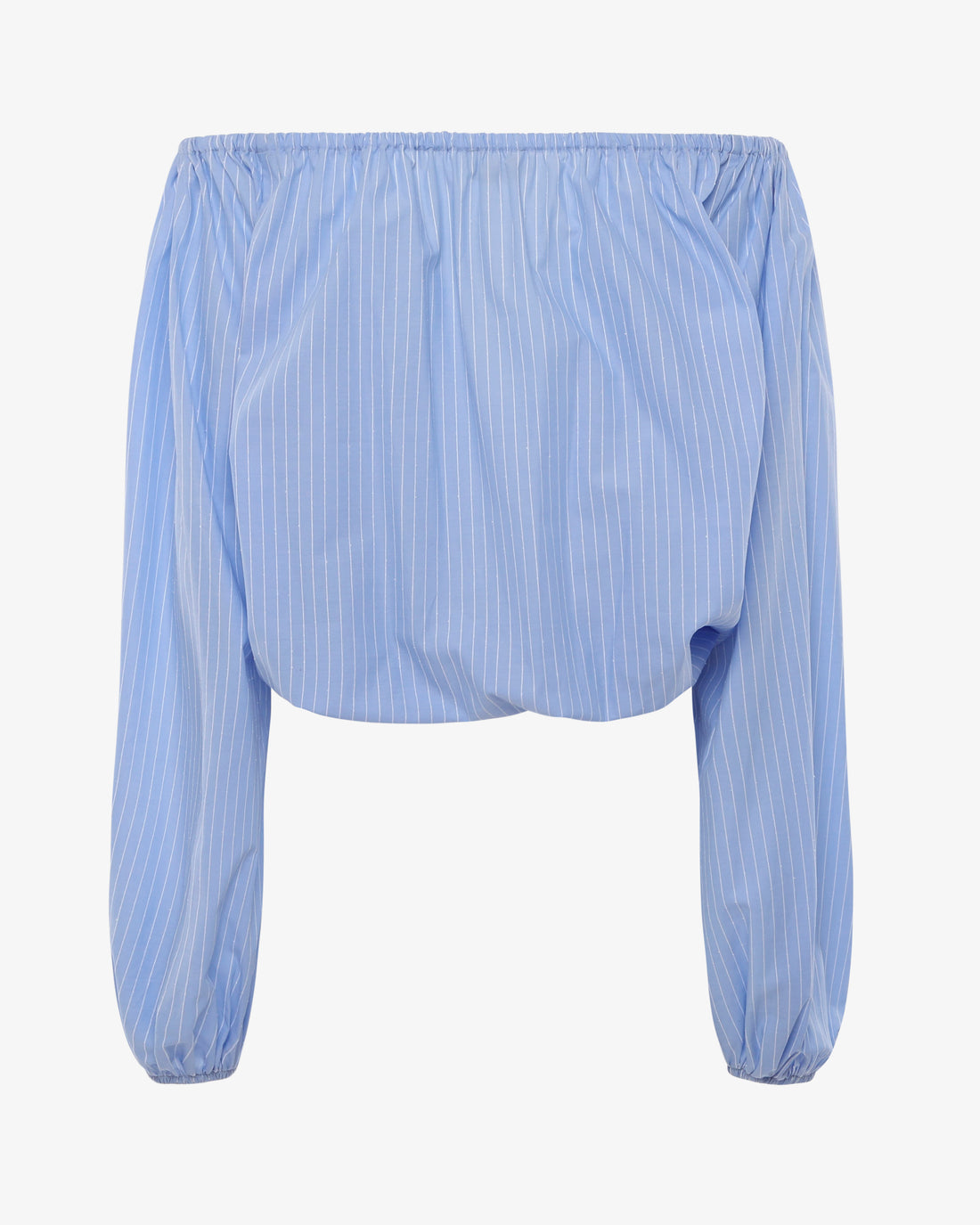 Blusa a righe con scollo a barca in cotone