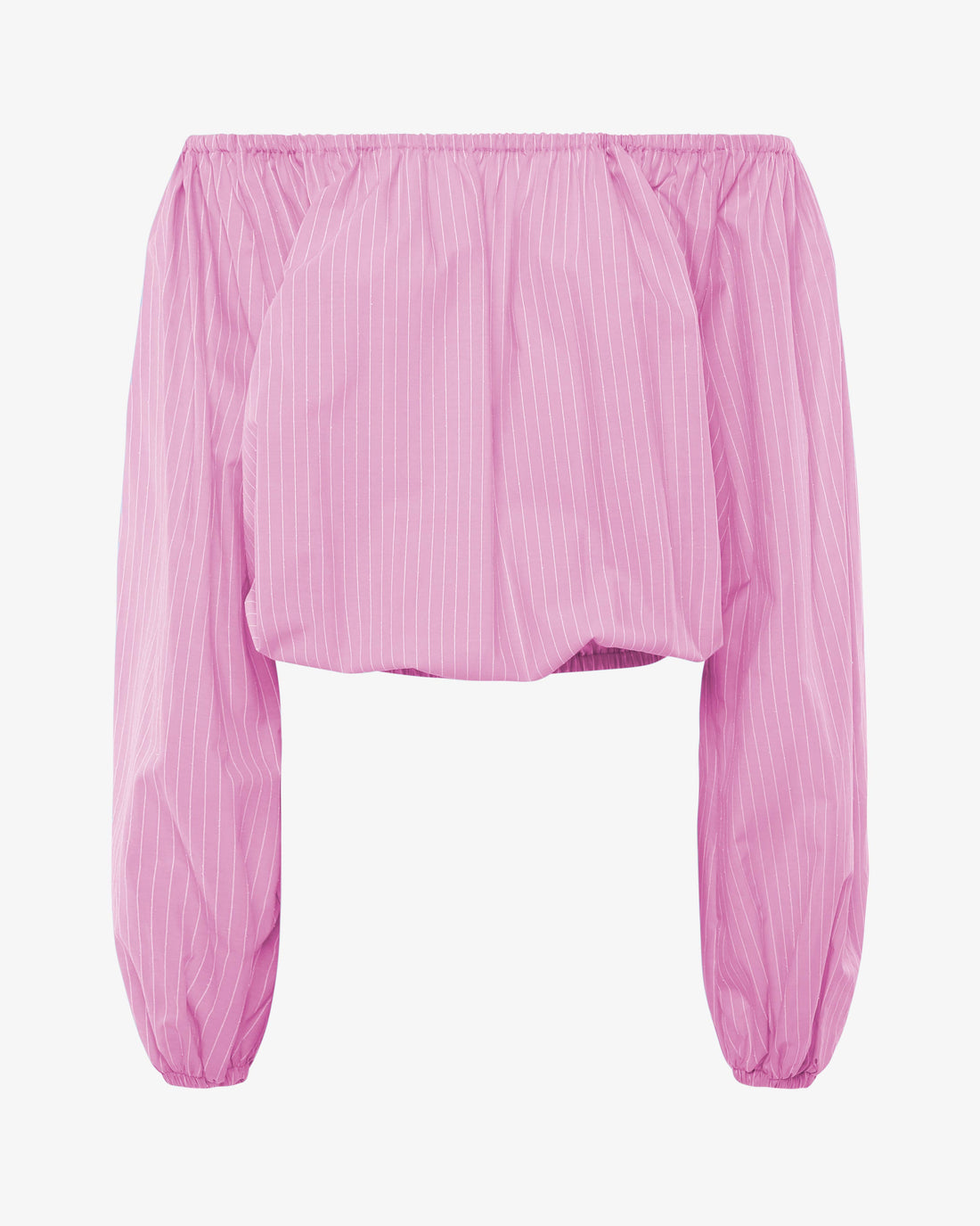 Blusa a righe con scollo a barca in cotone
