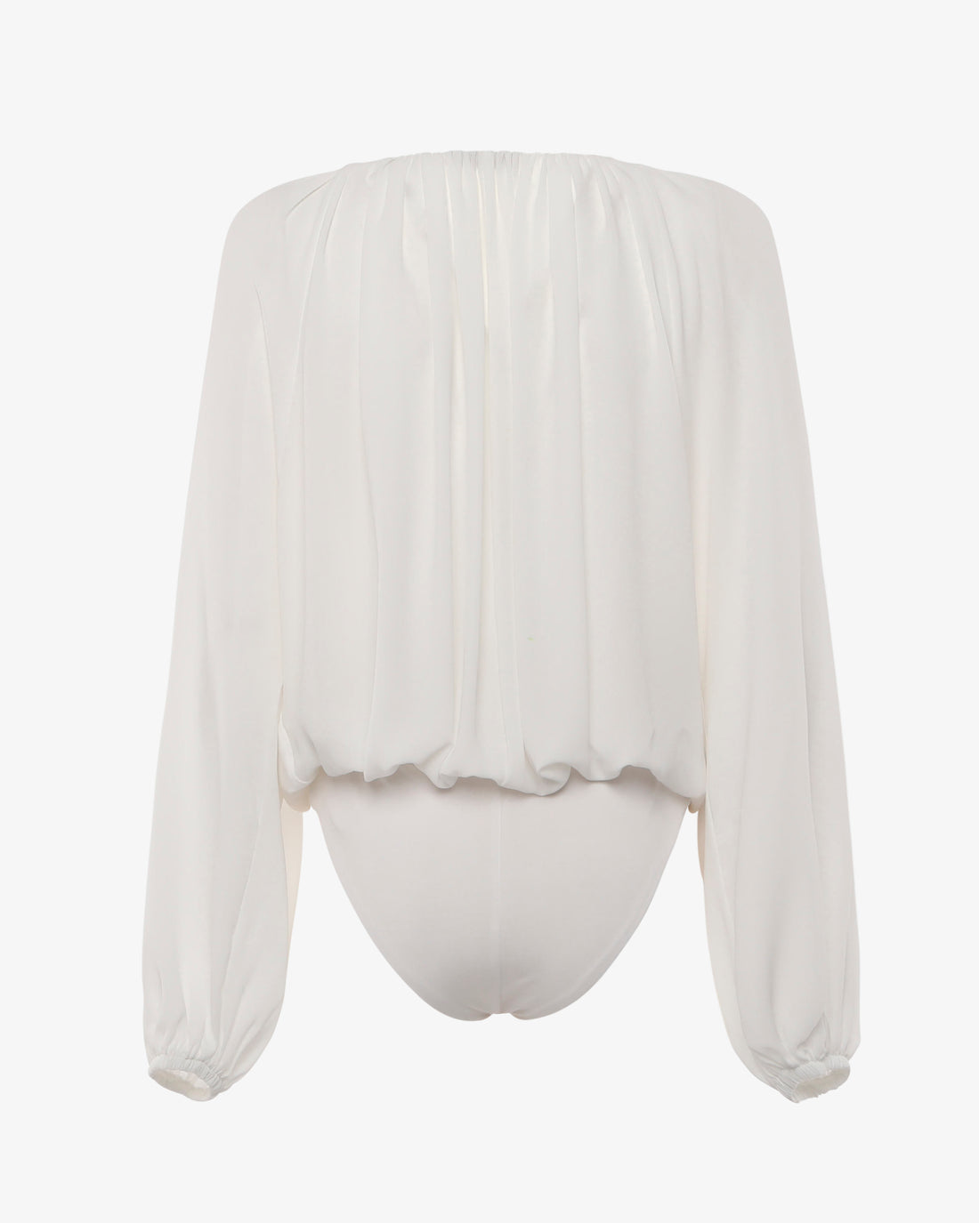 Body in georgette con scollo a barca in strass