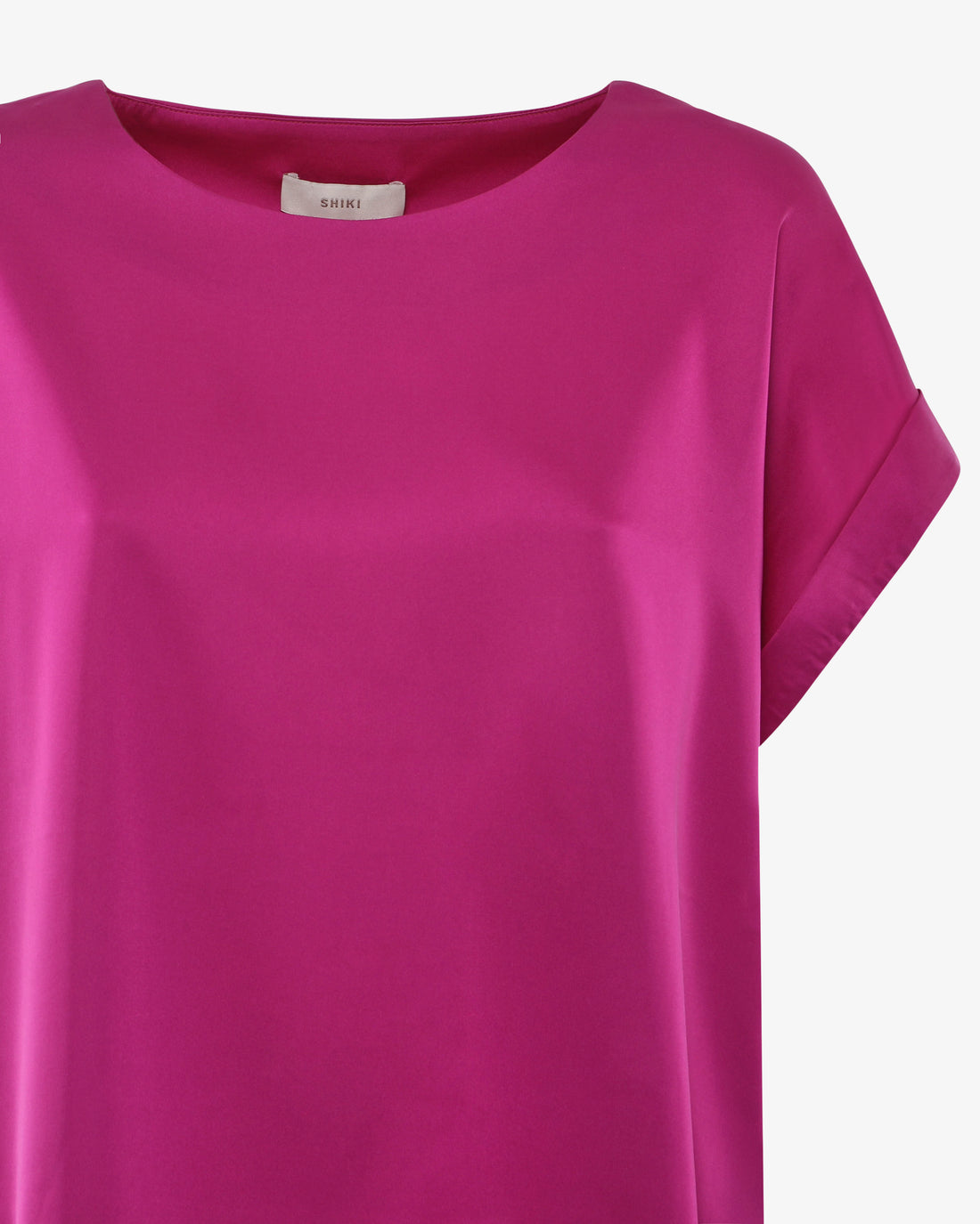Blusa a maniche corte in satin