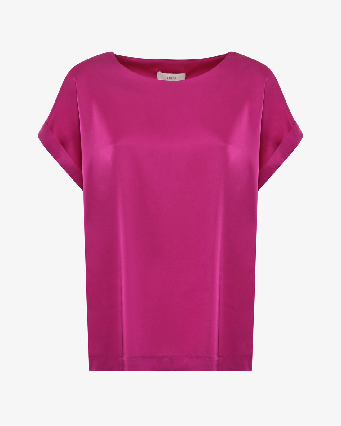 Blusa a maniche corte in satin