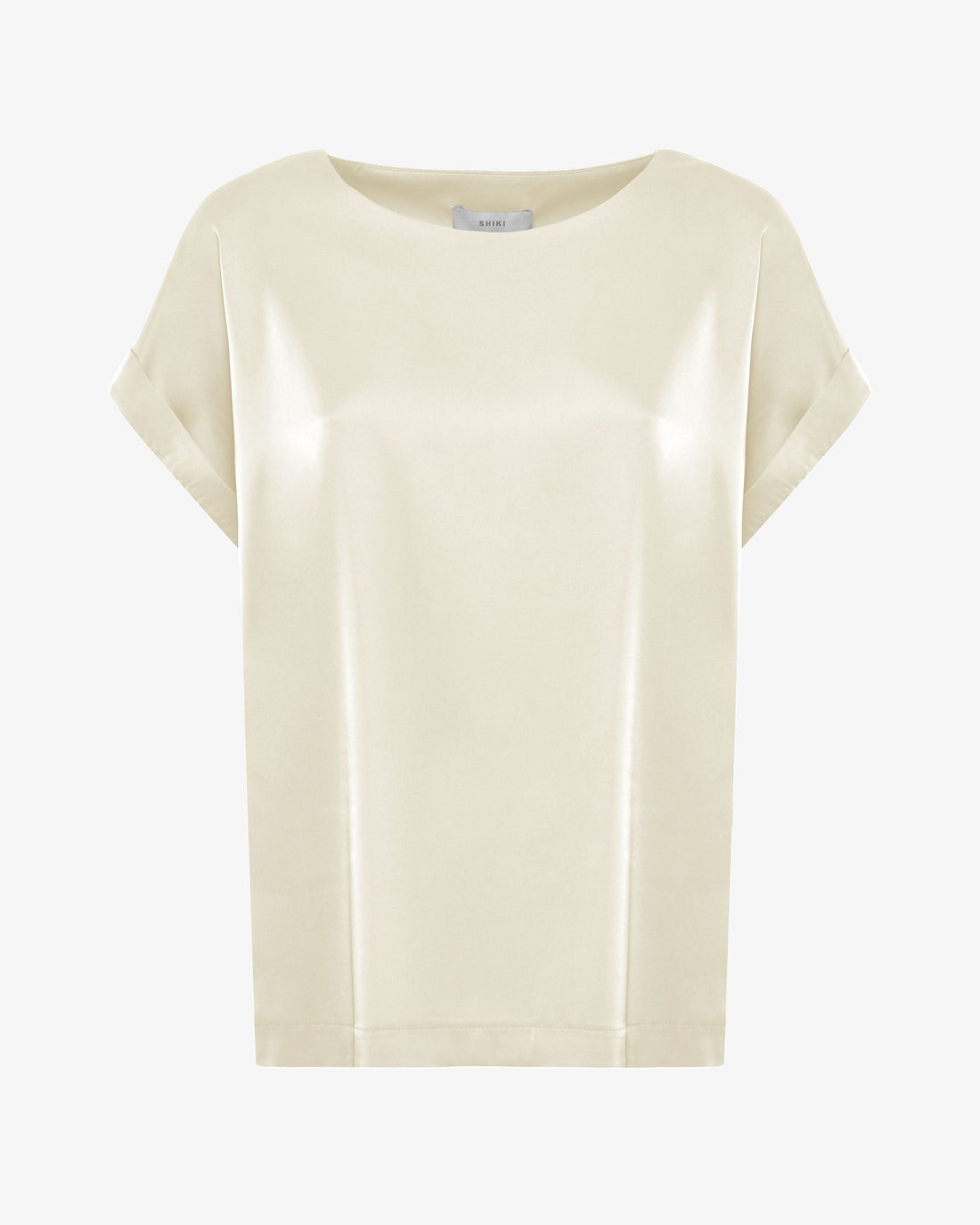 Blusa a maniche corte in satin