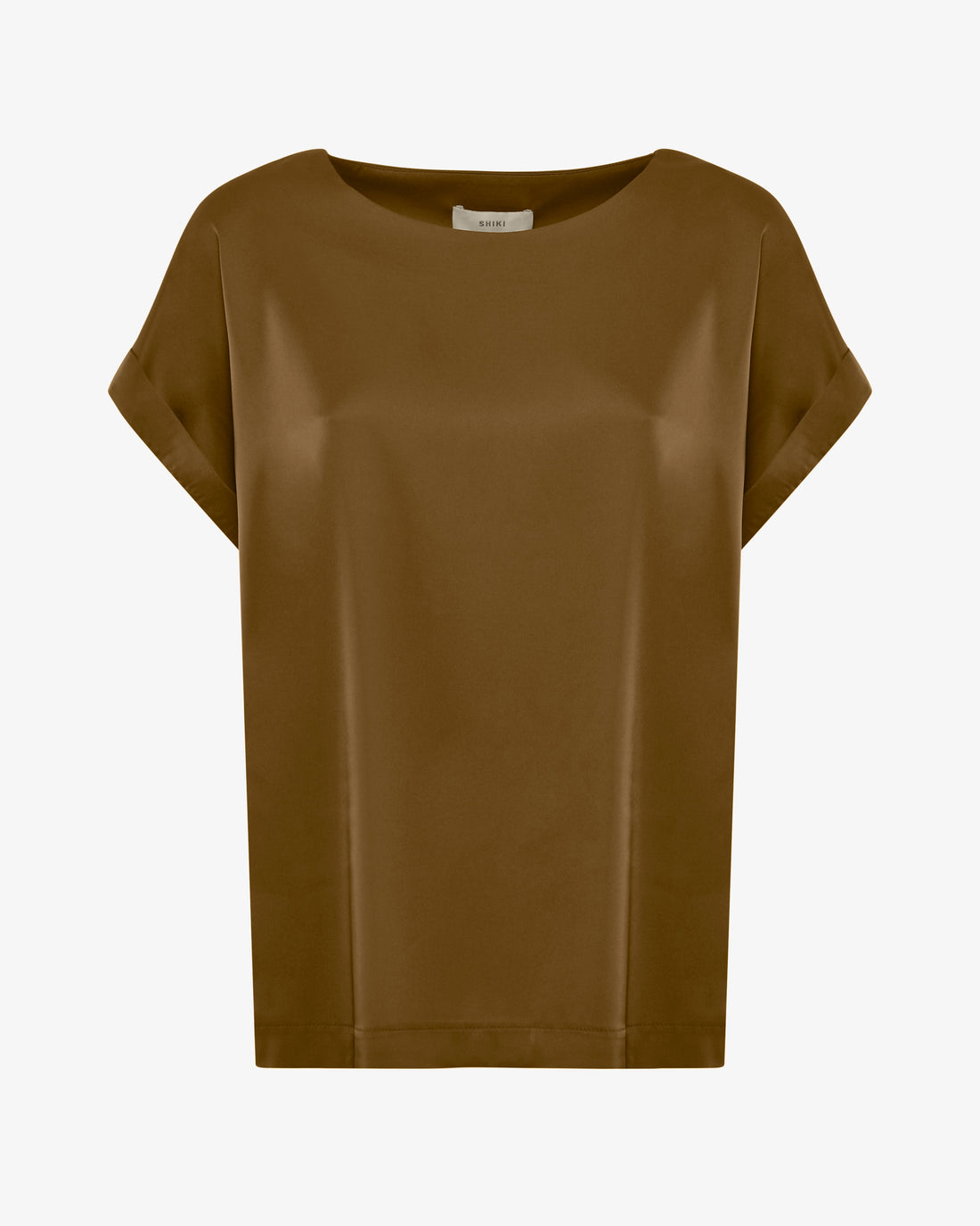 Blusa a maniche corte in satin