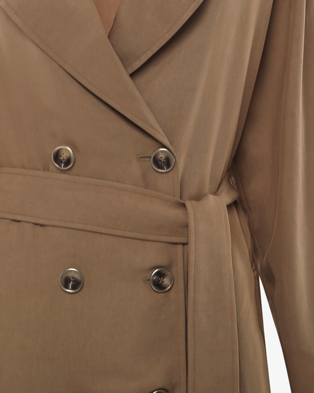 Trench con bottoni in viscosa