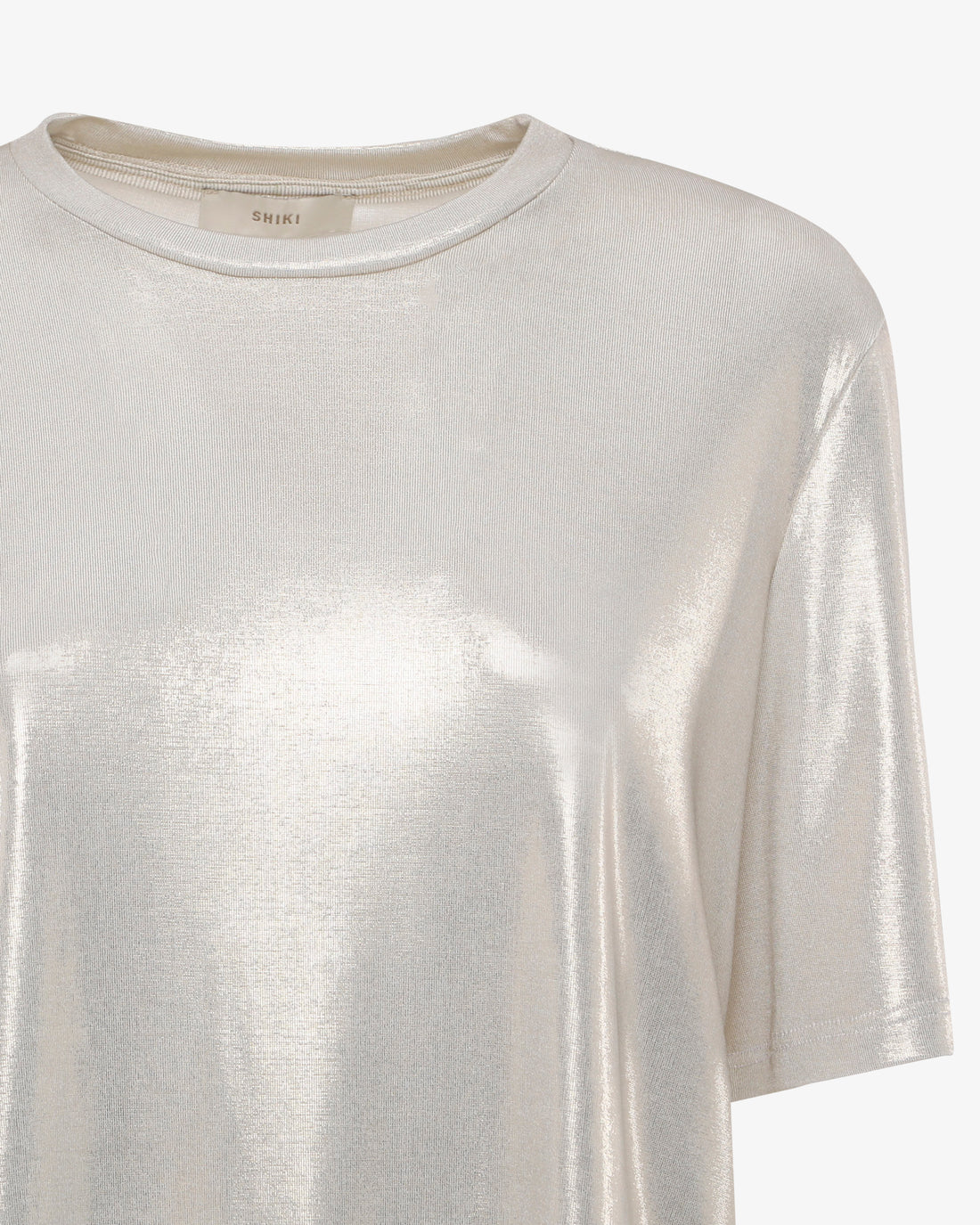T-shirt in jersey metallizzato