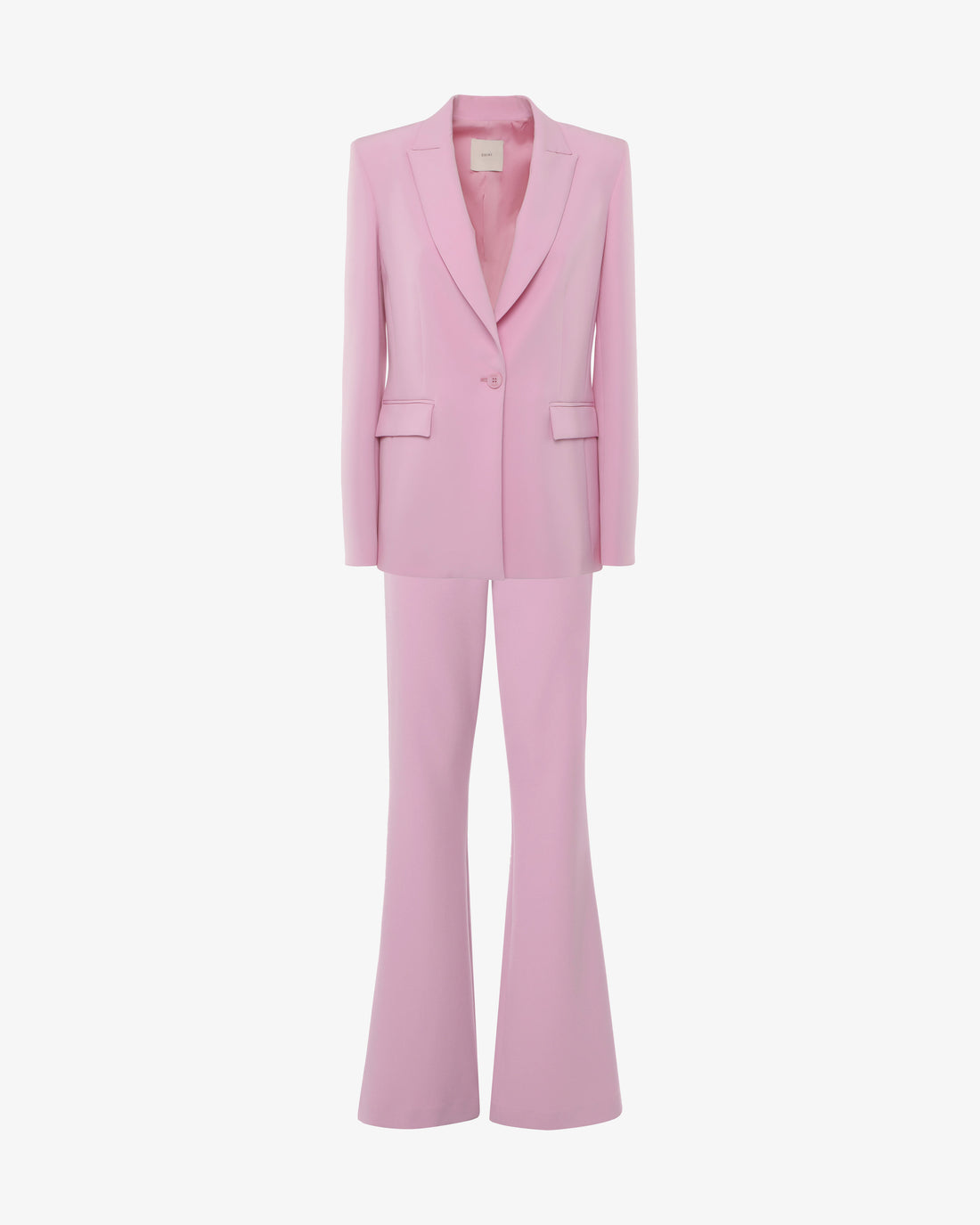 Tailleur con giacca monopetto e pantaloni flare
