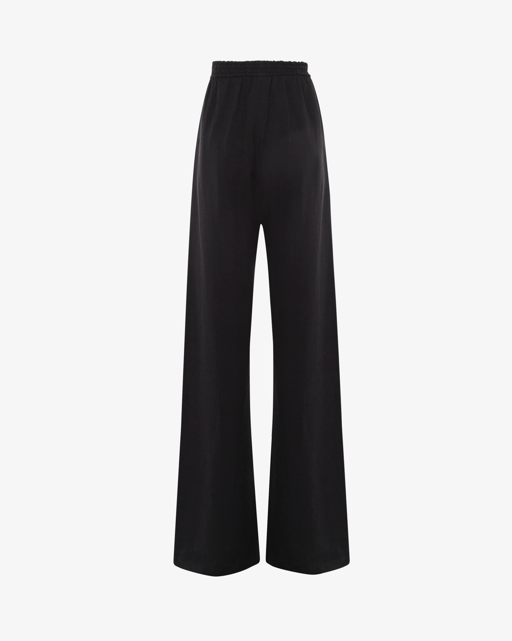 Pantaloni ampi in viscosa con coulisse e strass