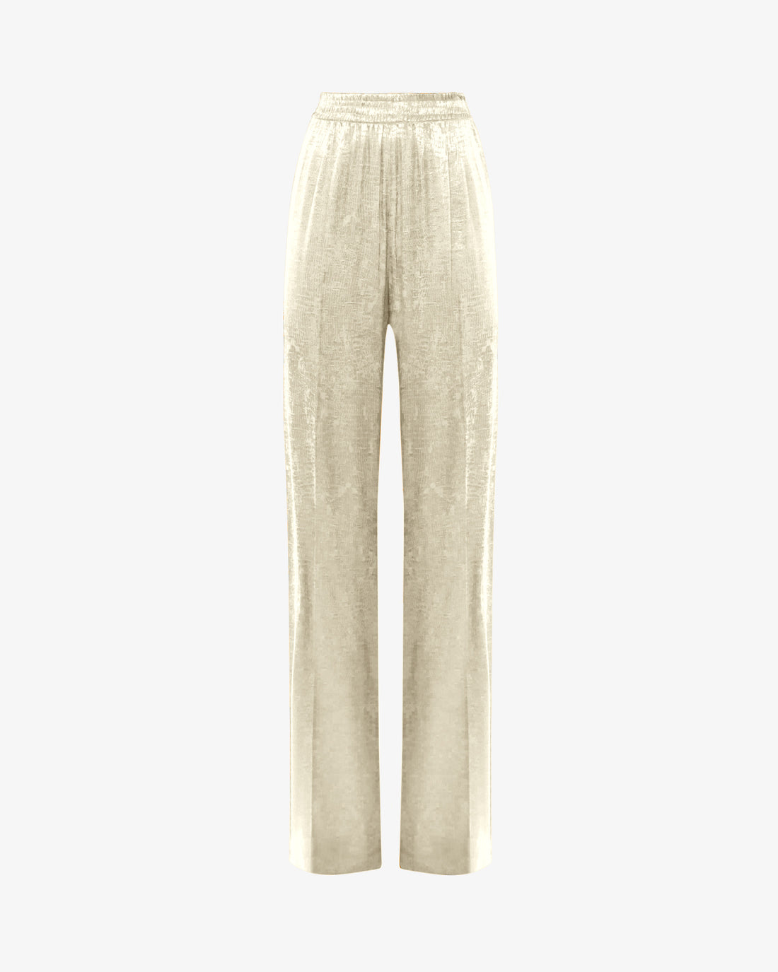 Pantaloni ampi con coulisse in tessuto jacquard