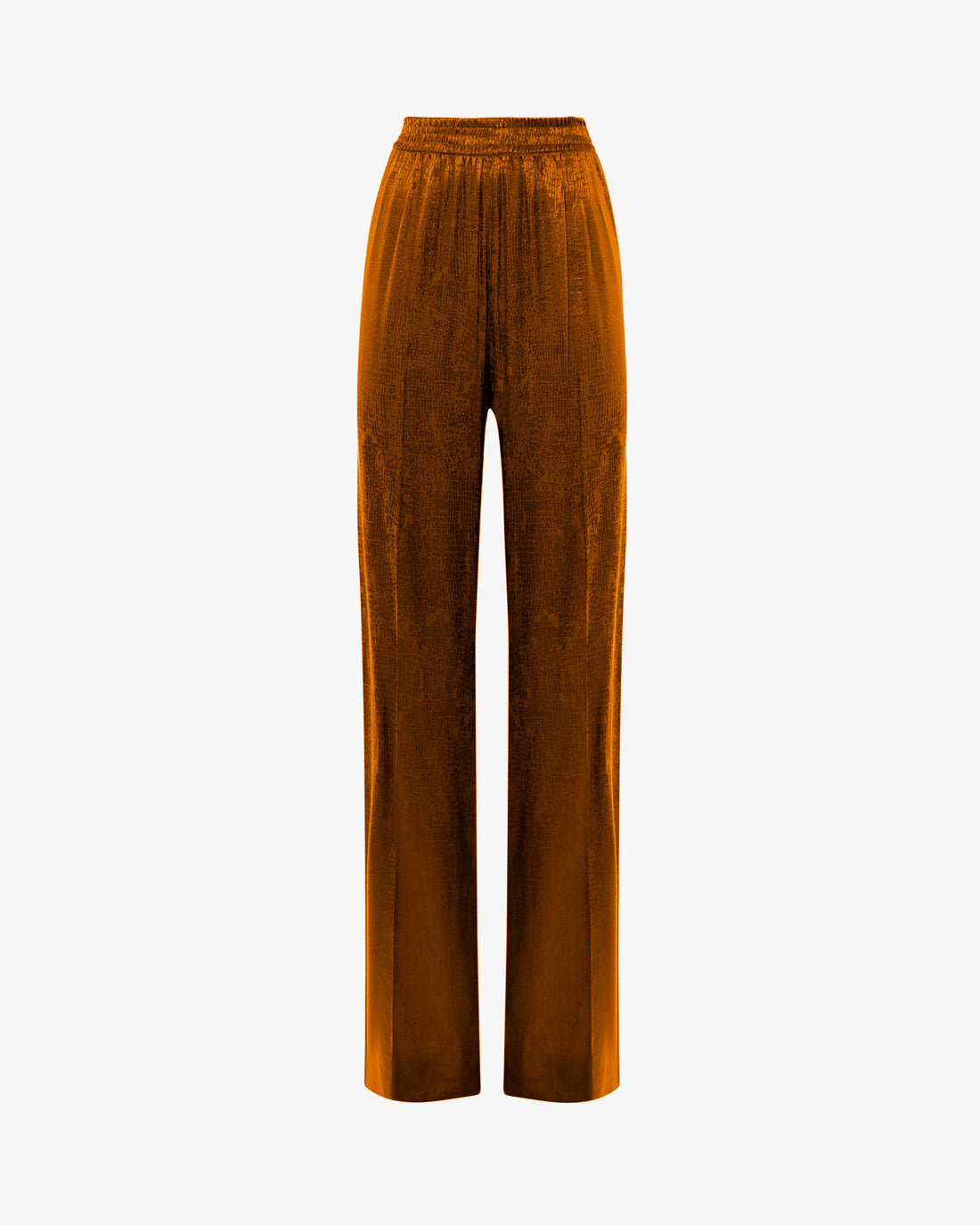 Pantaloni ampi con coulisse in tessuto jacquard