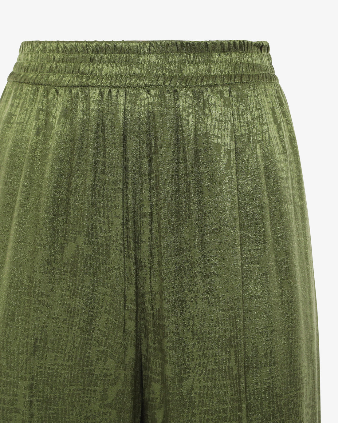 Pantaloni ampi con coulisse in tessuto jacquard