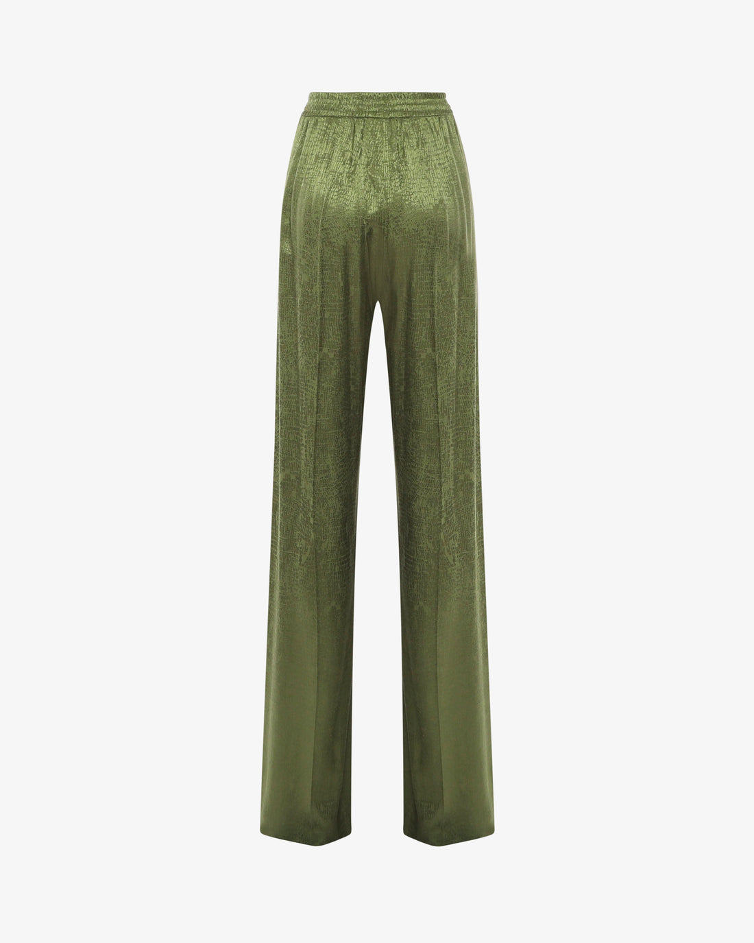 Pantaloni ampi con coulisse in tessuto jacquard