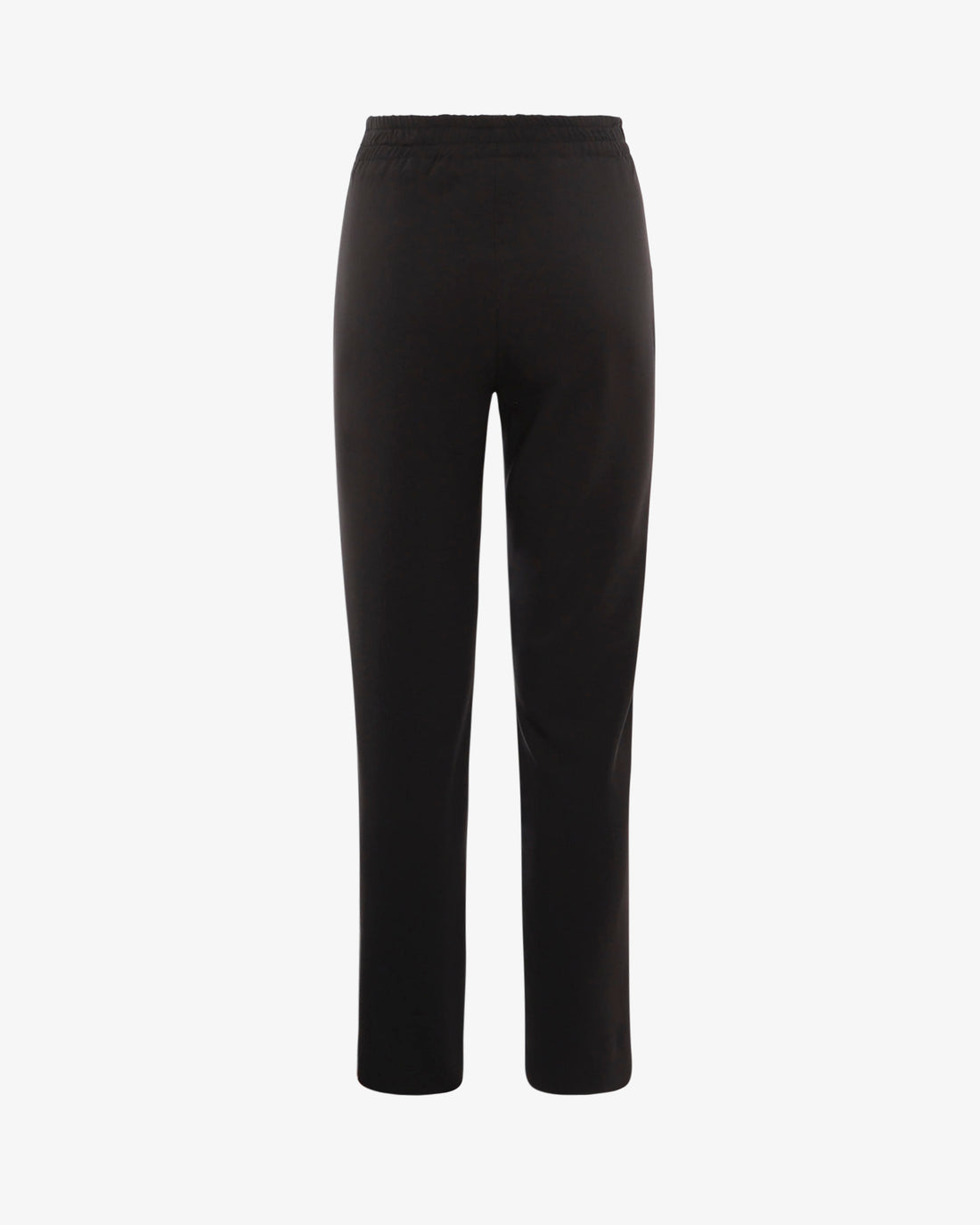 Pantaloni slim a vita alta con strass in vita