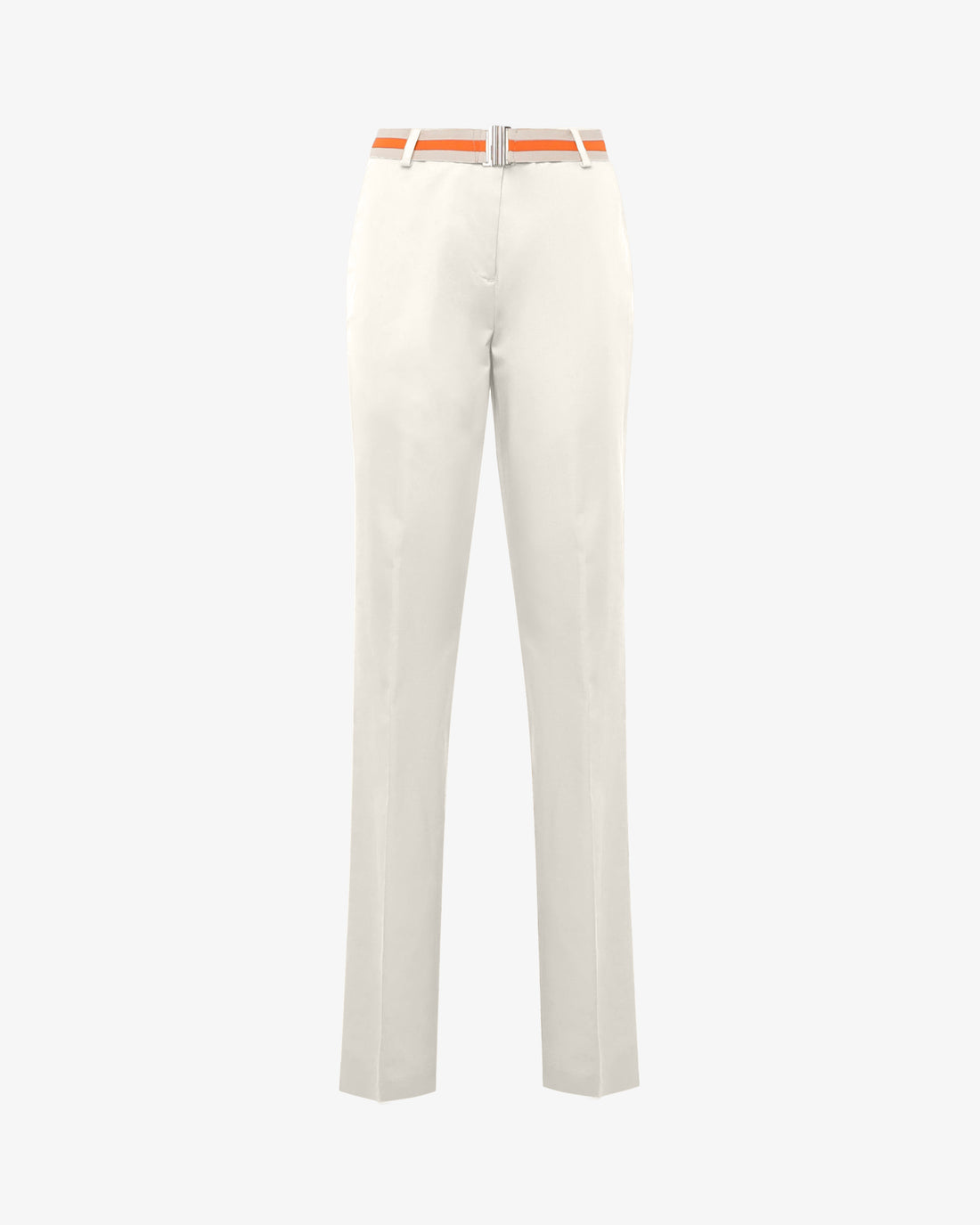 Pantaloni in cotone a gamba dritta con cintura elastica