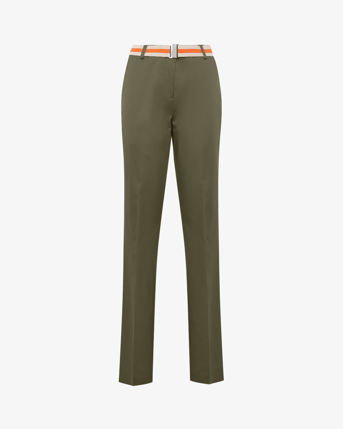 Pantaloni in cotone a gamba dritta con cintura elastica