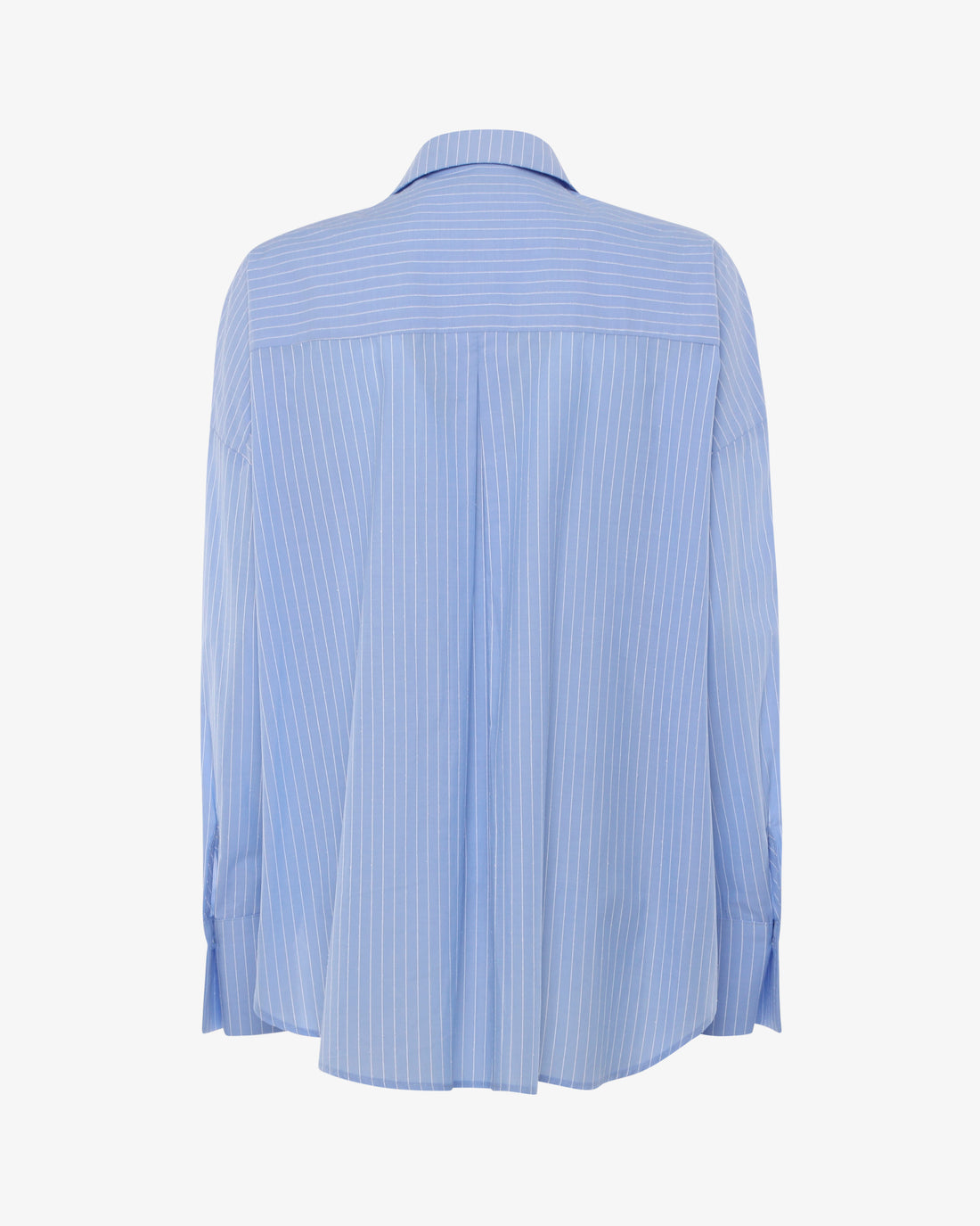 Camicia a maniche lunghe a righe in cotone con strass