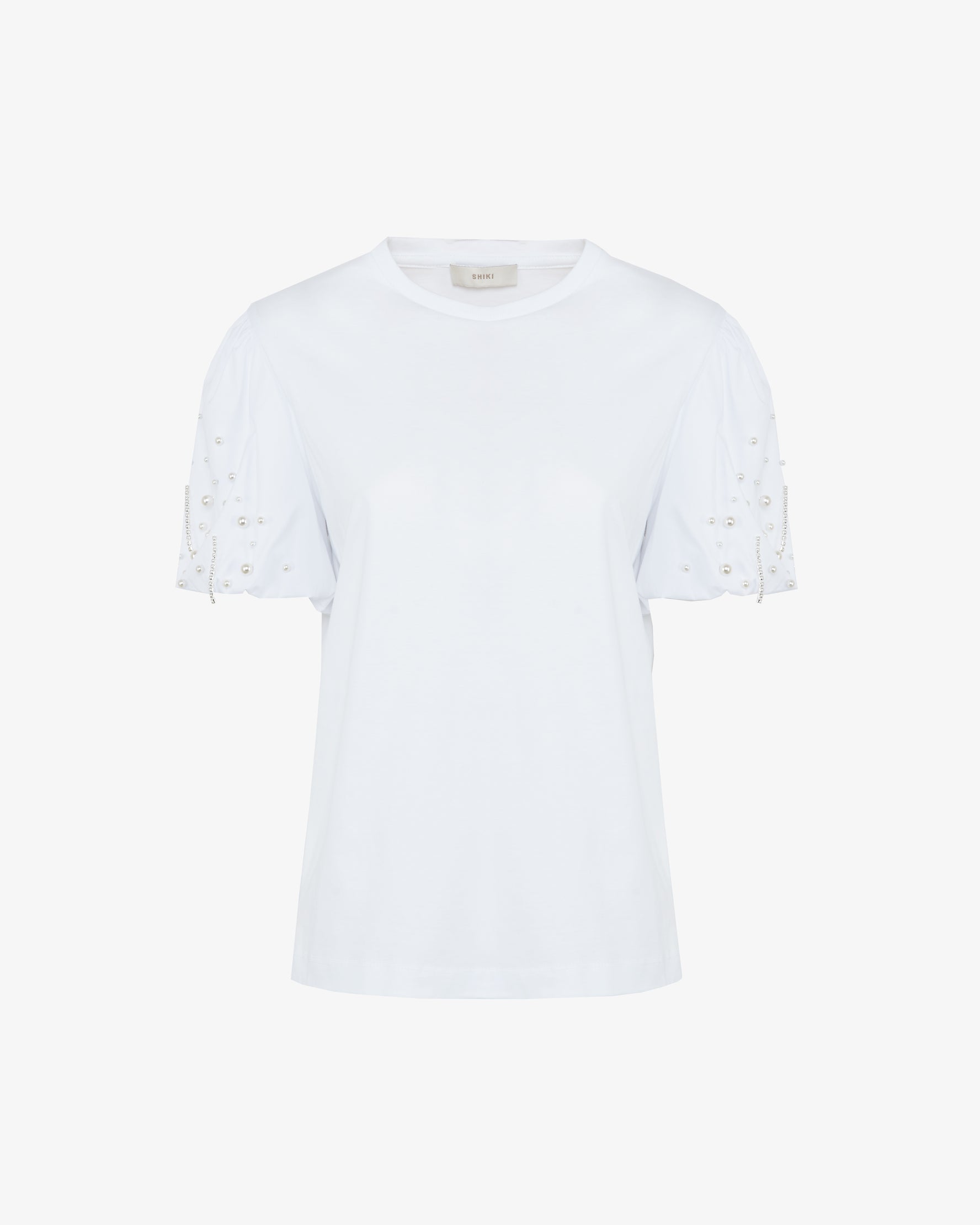 T-shirt con maniche gioiello