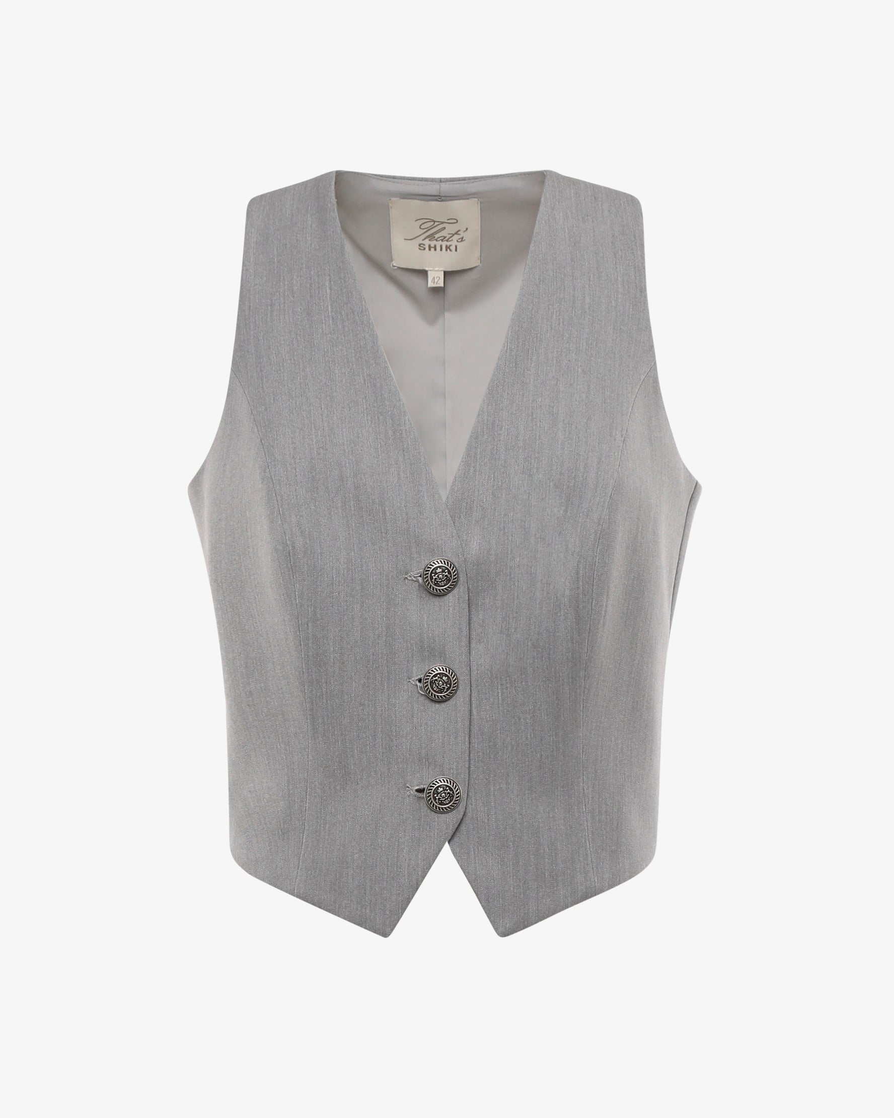 Gilet monopetto in manolana con bottoni