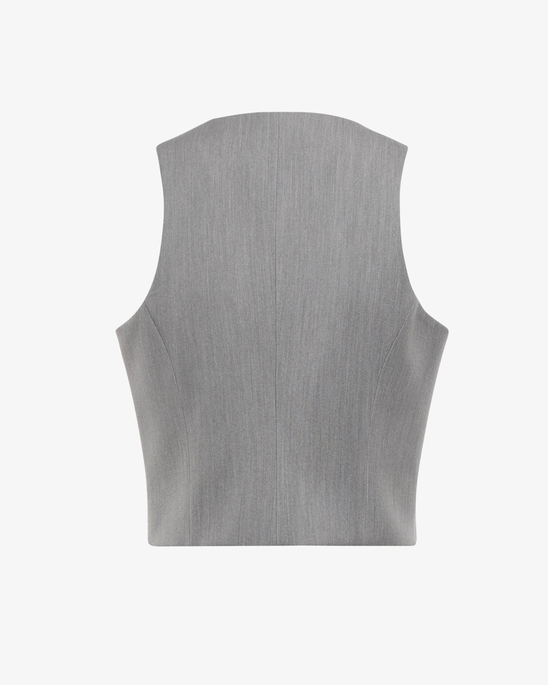 Gilet monopetto in manolana con bottoni
