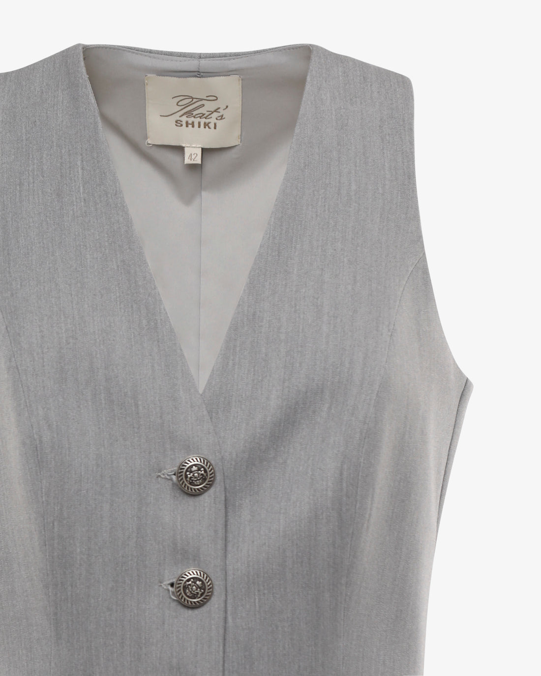 Gilet monopetto in manolana con bottoni