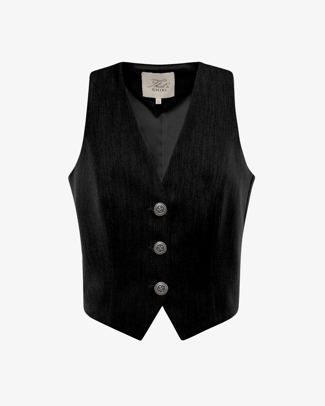 Gilet monopetto in manolana con bottoni